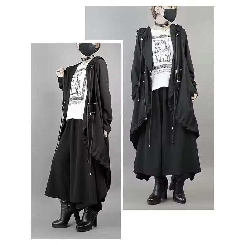 Japanese Brand Hip Hop Punk Trench Coat Hooded Cloak Size US L / EU 52-54 / 3 - 2 Thumbnail
