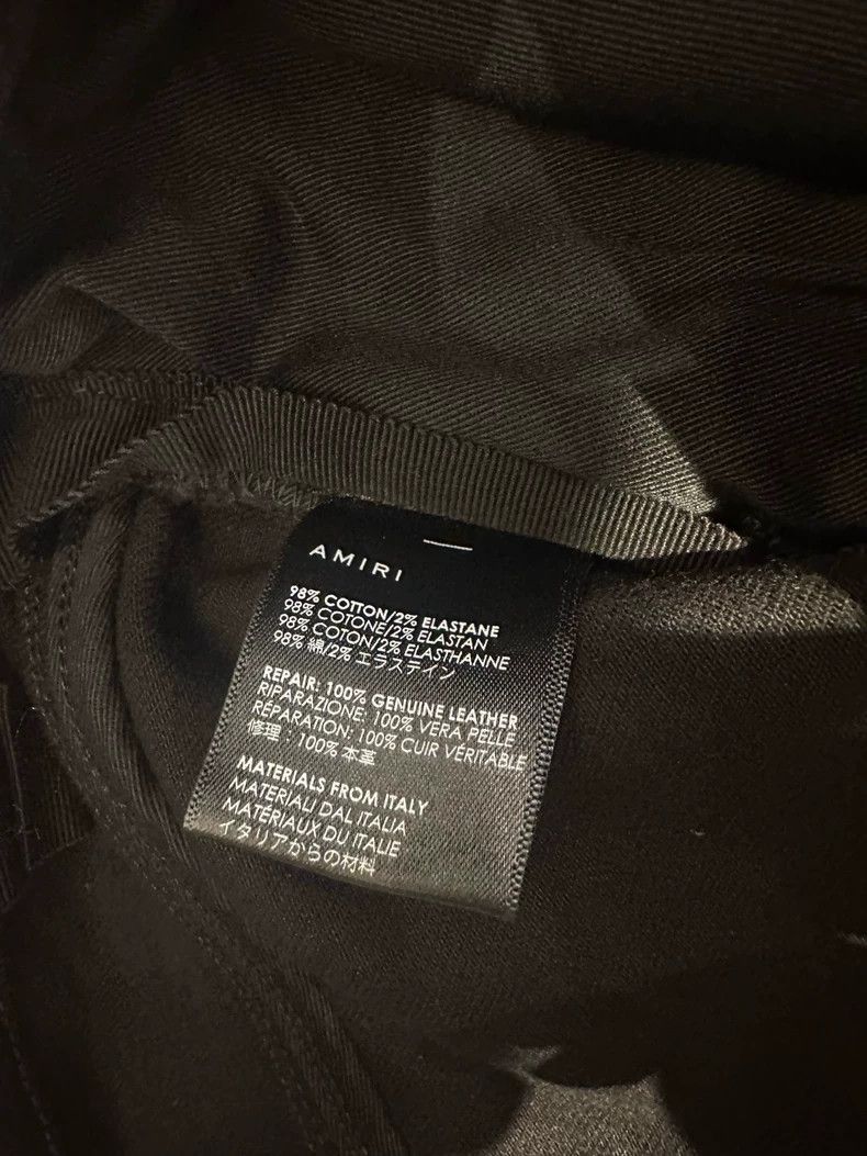 Amiri Amiri Black denim with leather panel mx2 jeans Size US 32 / EU 48 - 4 Thumbnail