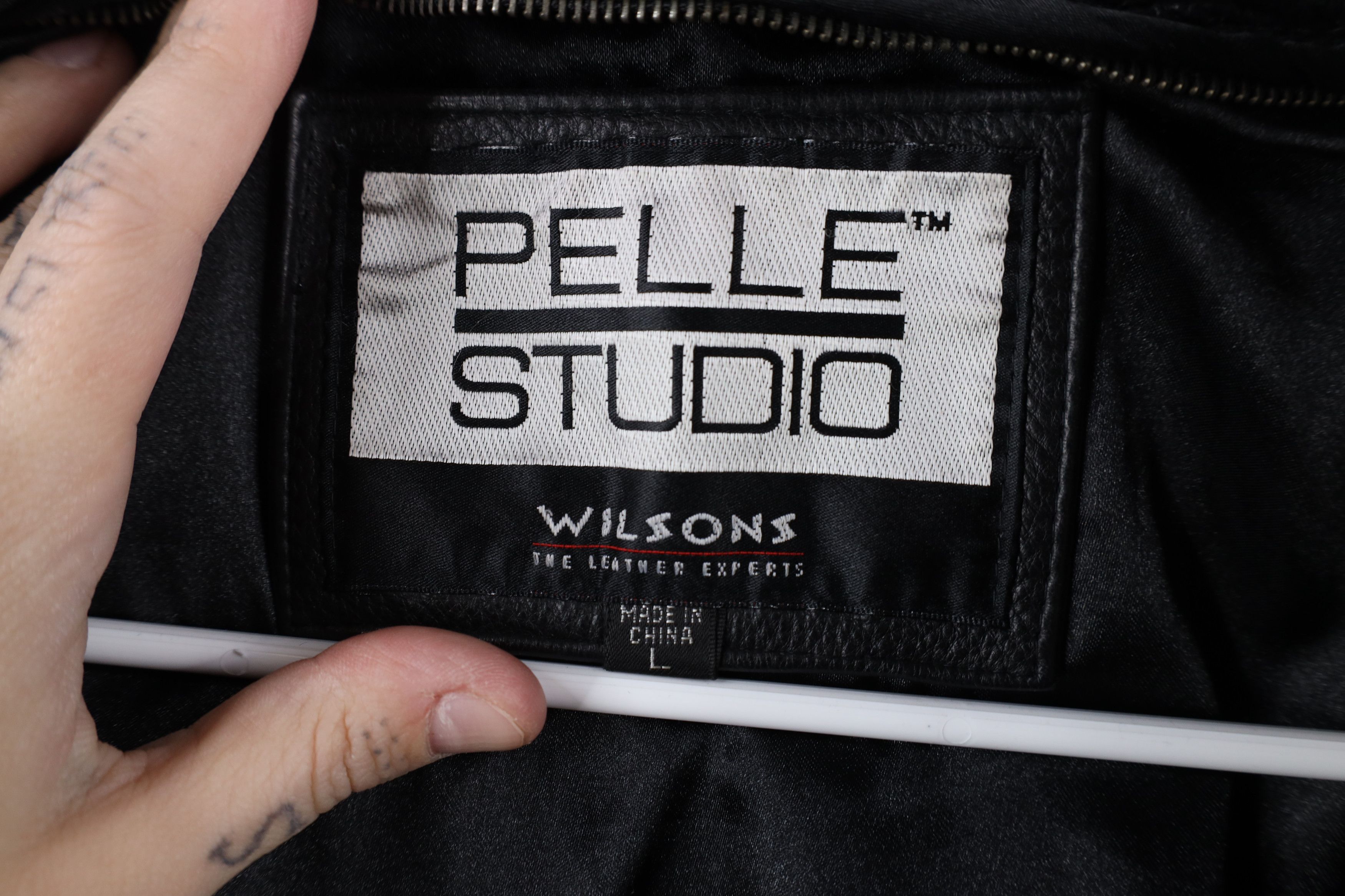 Vintage × Wilsons Leather Vintage 90s Pelle Heavyweight Full Zip Leather Jacket Size US L / EU 52-54 / 3 - 10 Thumbnail