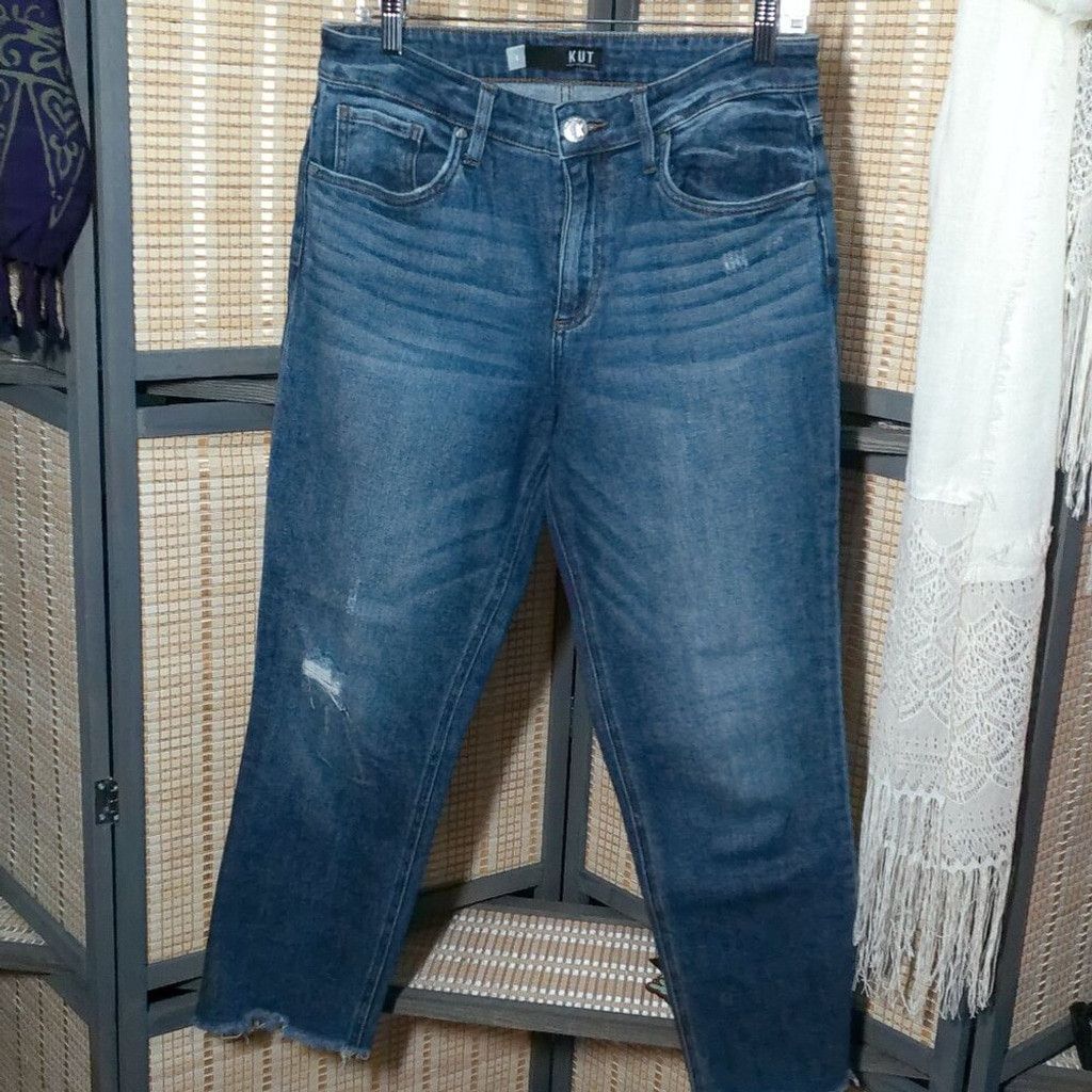 Other Kut from the Kloth Raw Hem Straight Leg Jeans Size 28" / US 6 / IT 42 - 1 Thumbnail
