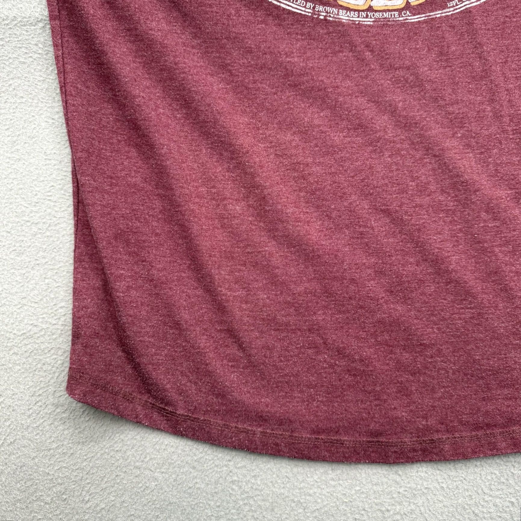 Lucky Brand Lucky Brand Shirt Mens XL Maroon Venice Burnout Beer Bear Graphic T-Shirt Long Sleeve Crew Neck Poly Cotton Size US XL / EU 56 / 4 - 6 Thumbnail