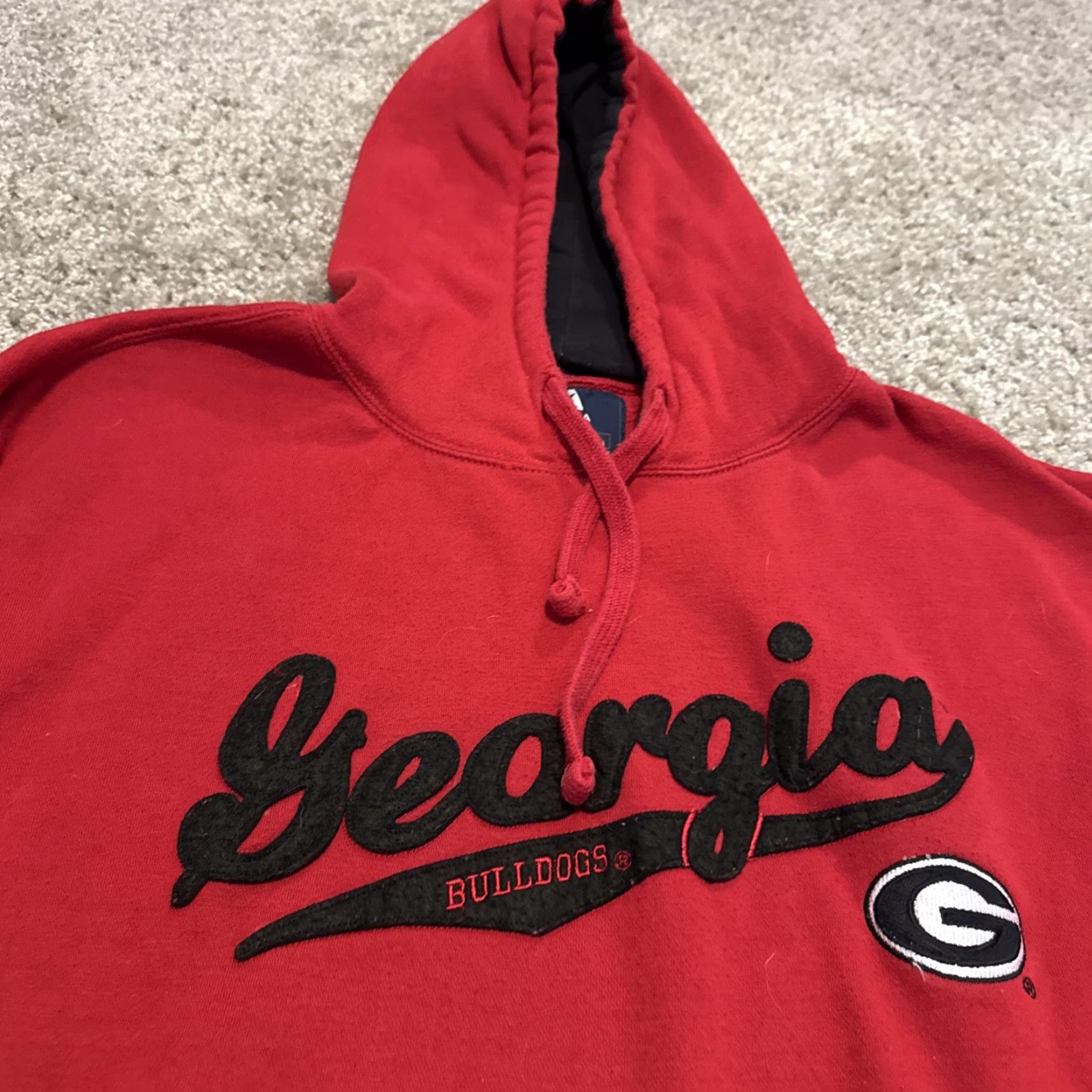 Vintage VINTAGE J.America Hoodie University of Georgia Bulldogs Sweatshirt 2XL Red Men Regular Pullover Size US XXL / EU 58 / 5 - 3 Thumbnail