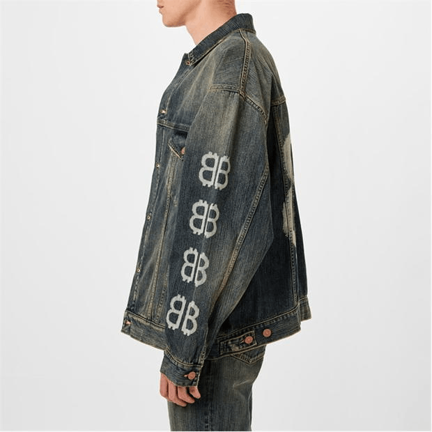 Balenciaga Crypto Denim Jacket Size US L / EU 52-54 / 3 - 6 Thumbnail