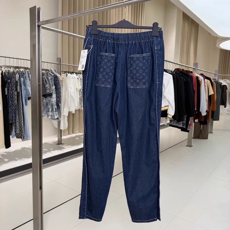 Louis Vuitton 25 dark blue denim turnip pants