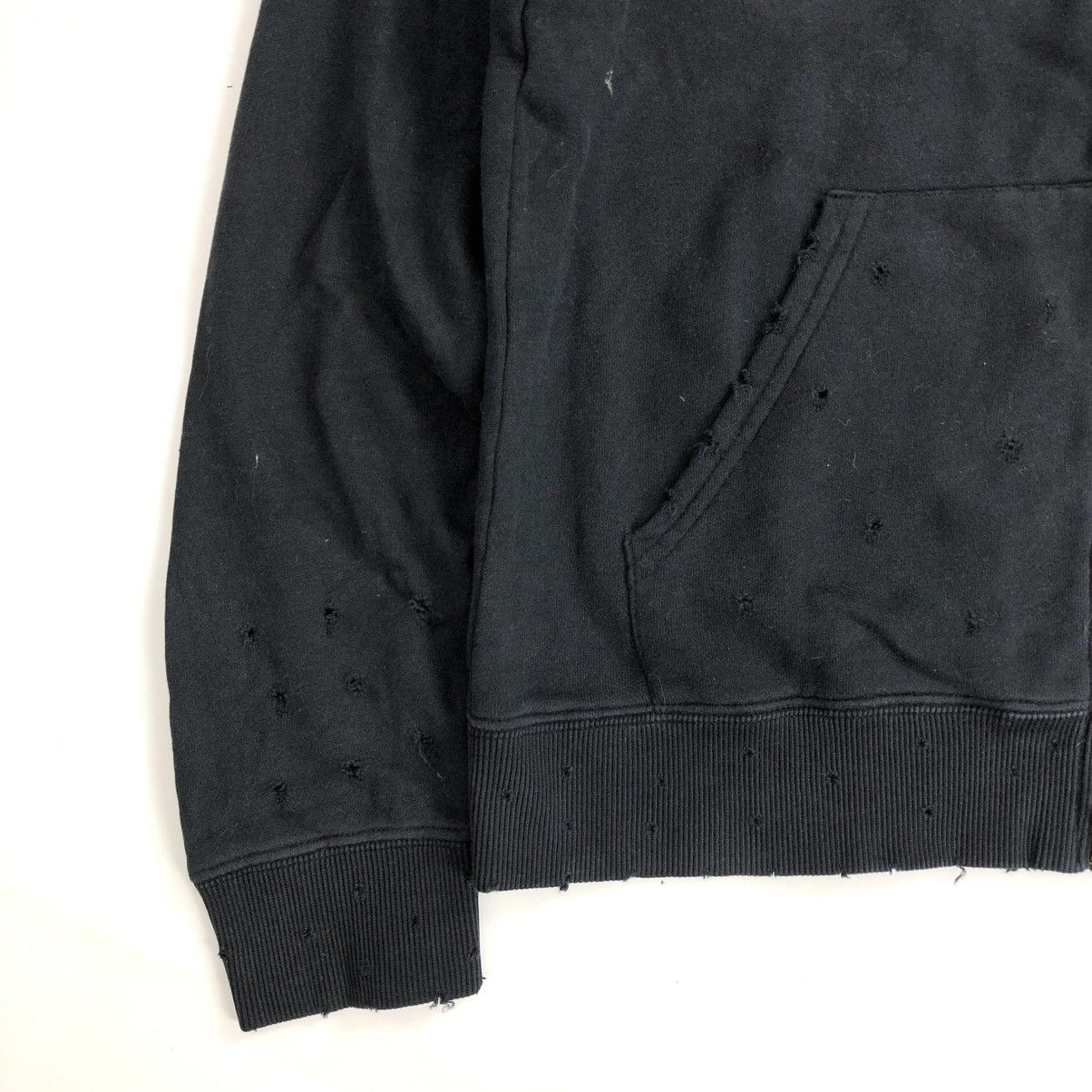 If Six Was Nine × Japanese Brand × Le Grande Bleu (L.G.B.) 1990s Monsieur Nicole Distressed Punk LGB Style Zip Hoodie Size US M / EU 48-50 / 2 - 9 Thumbnail