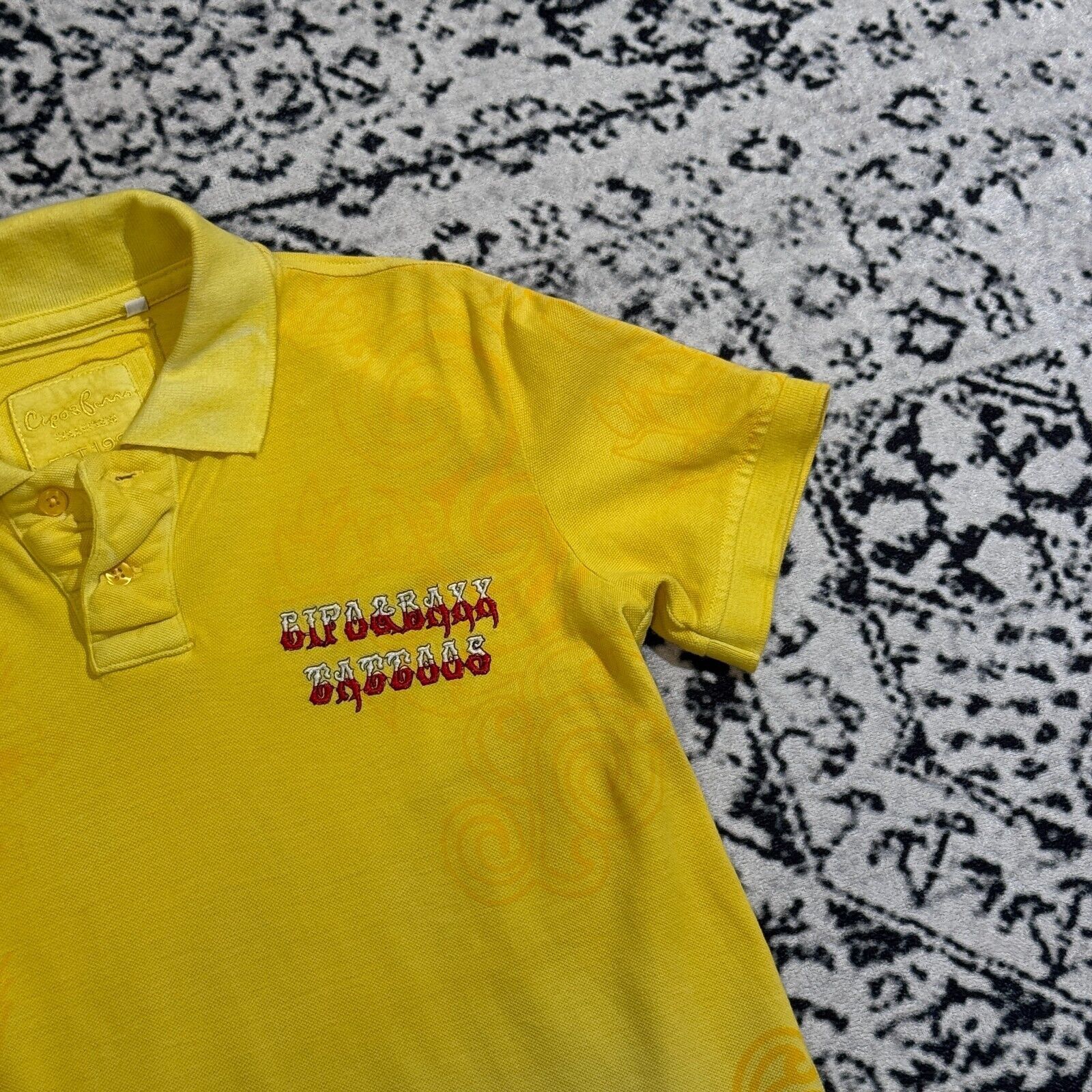 Ed Hardy × Vintage Cipo&Baxx Yellow Cotton Polo Shirt Size M Ed Hardy Christian Size US M / EU 48-50 / 2 - 10 Thumbnail
