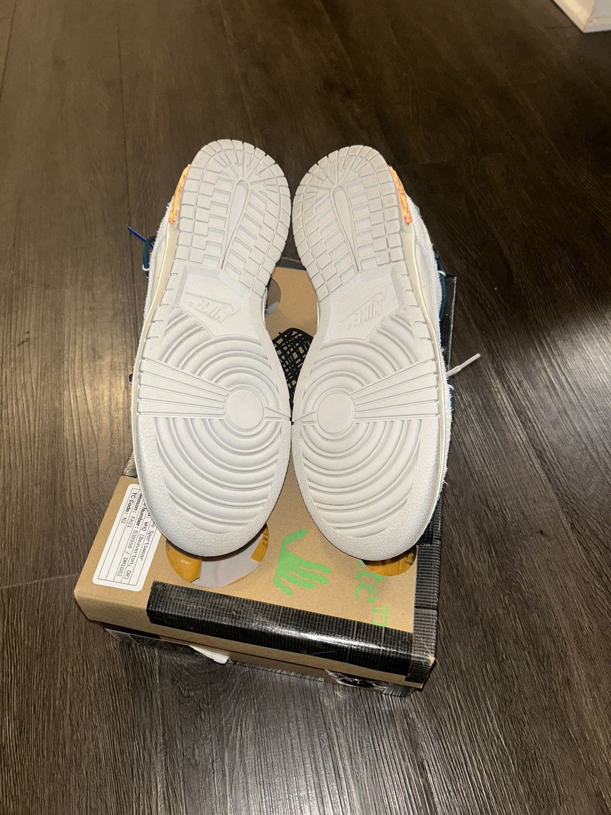 Nike Nike Dunk Low off-whites lot 16 Size US 9.5 / EU 42-43 - 4 Thumbnail