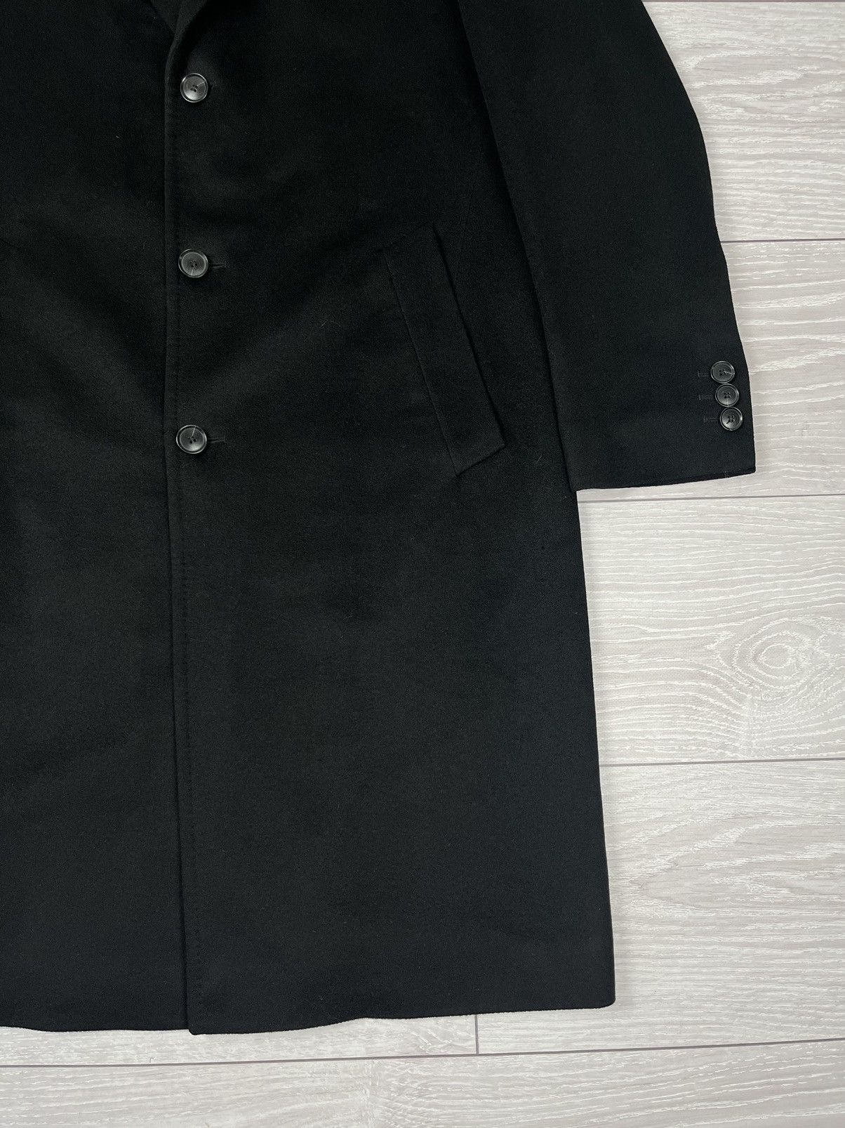 Hugo Boss Hugo Boss Morgan 100% Cashmere Three Buttons Long Black Coat Size US L / EU 52-54 / 3 - 4 Thumbnail