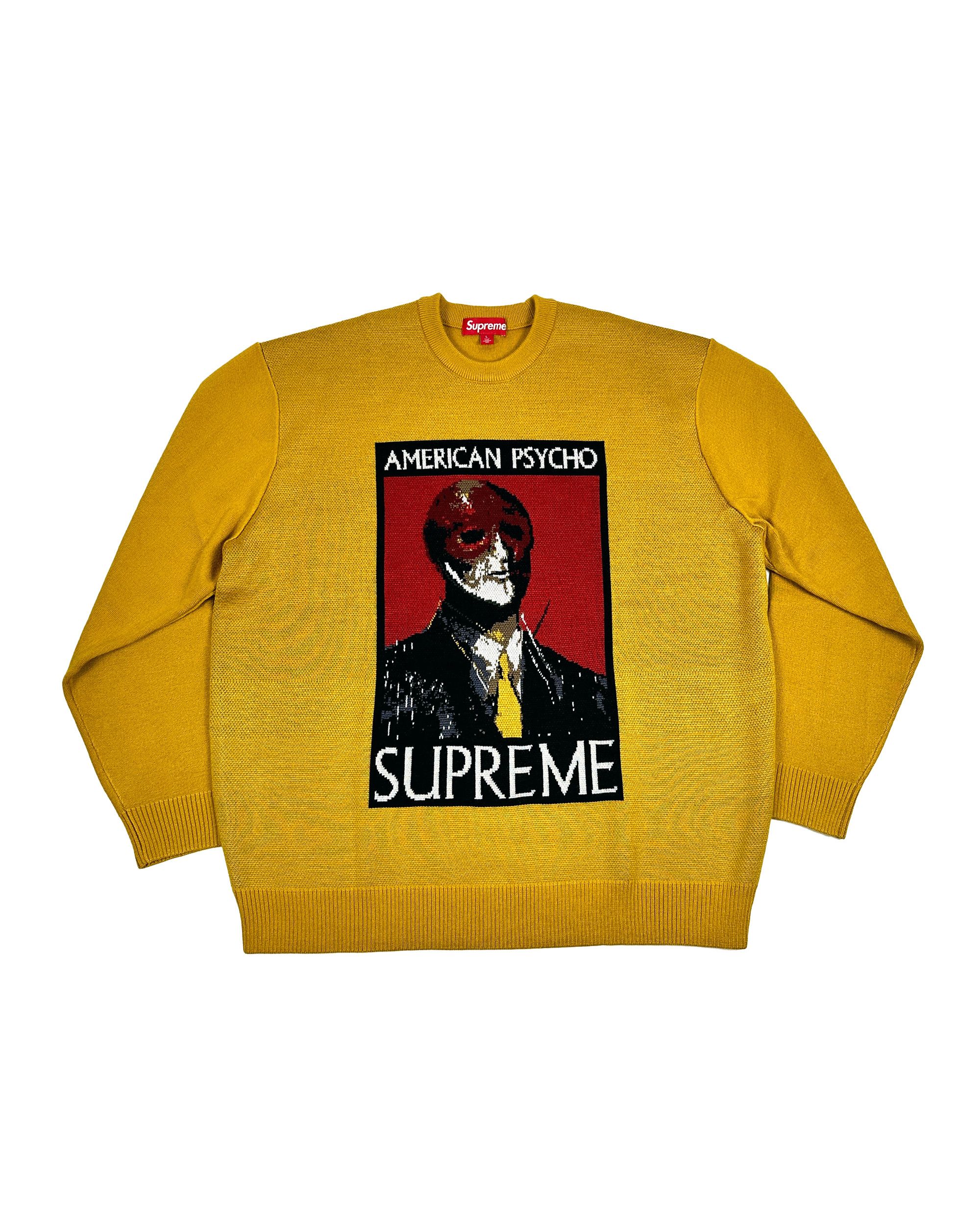 Supreme Supreme American Psycho Sweater Mustard Large In Hand