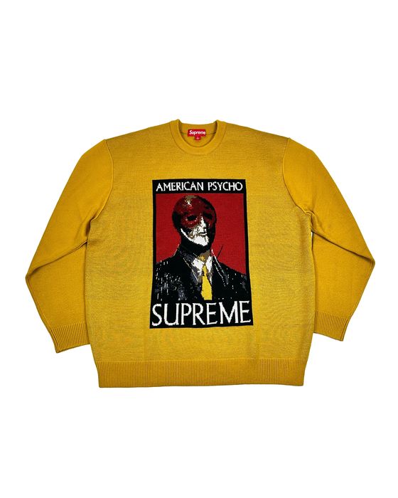 Supreme Supreme American Psycho Sweater Mustard Large In Hand