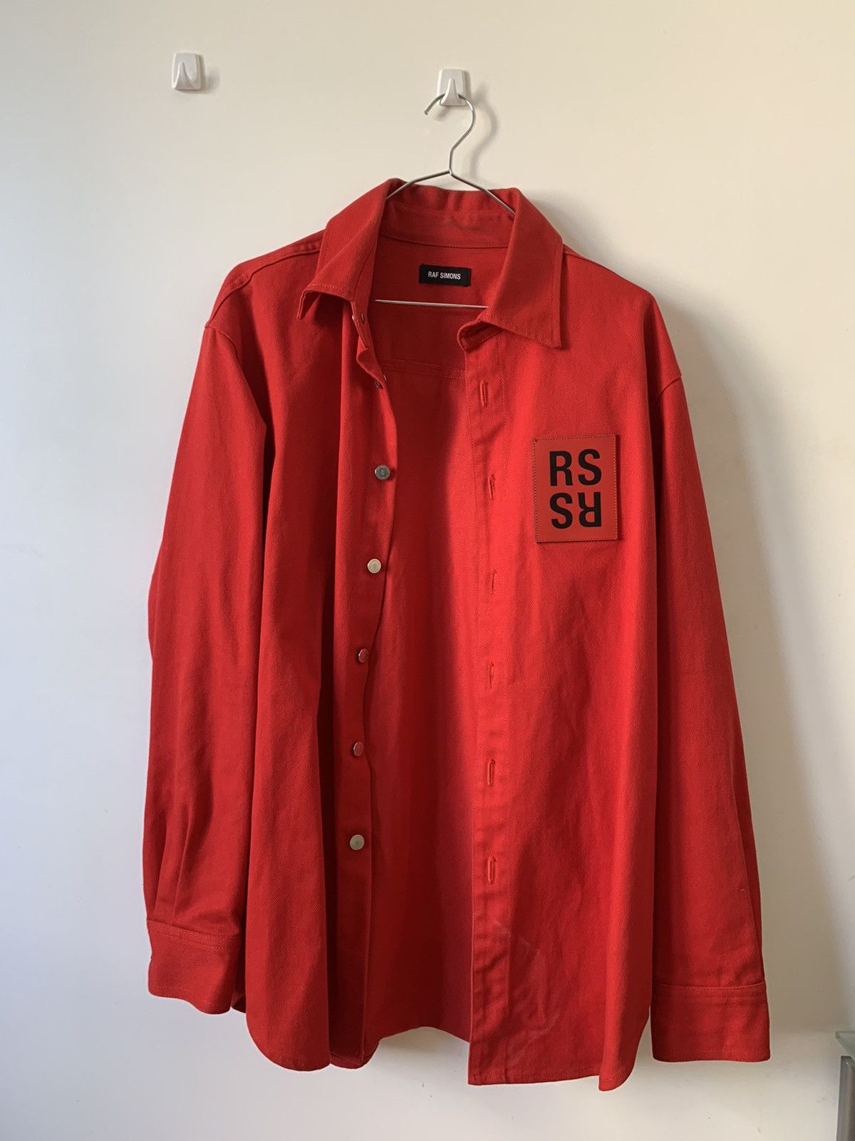Raf Simons Raf Simons Red Denim shirt patch aw 18/19 Size US S / EU 44-46 / 1 - 1 Thumbnail