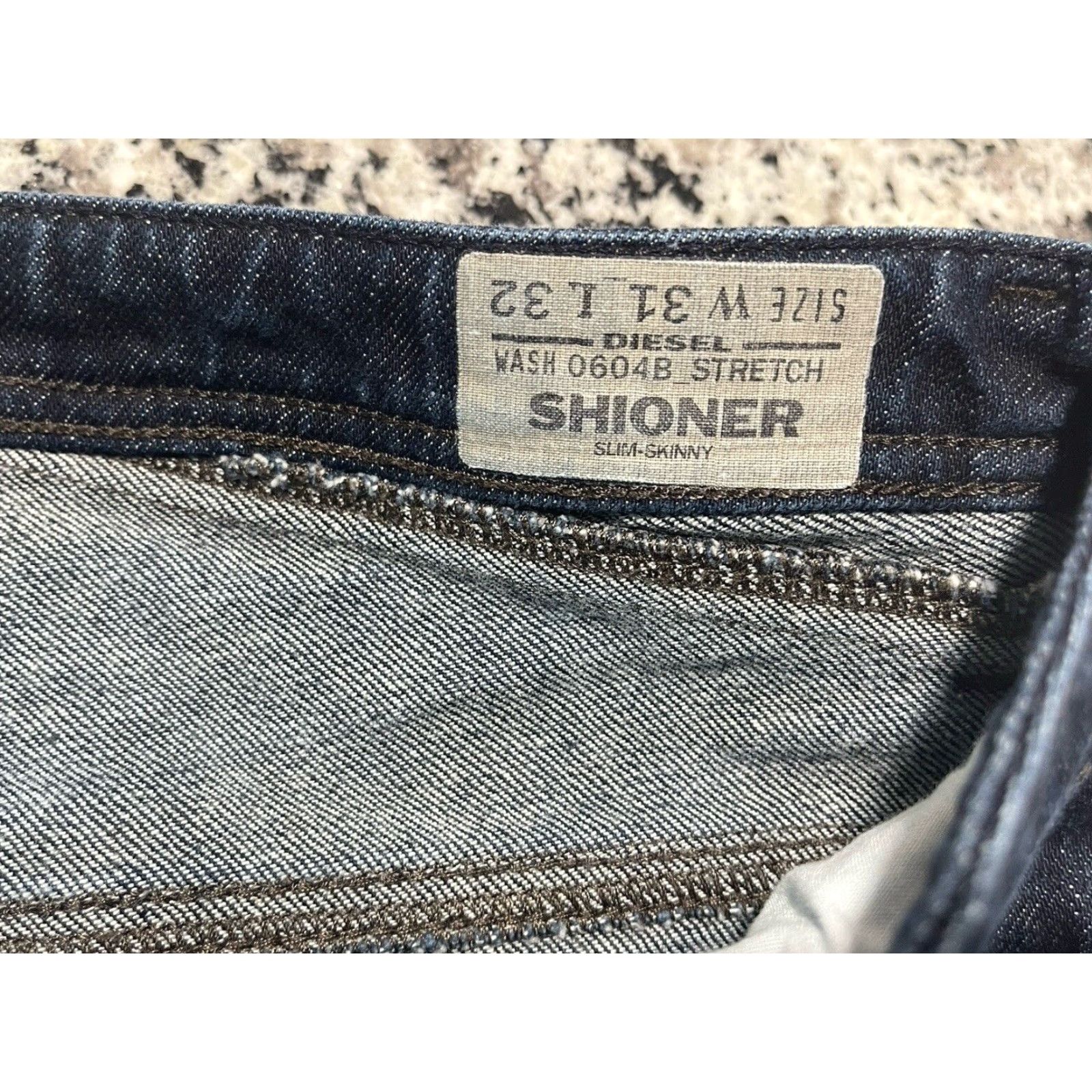 Diesel DIESEL Shioner Slim Skinny Stretch Jeans Denim Blue Men's 34 X 33.5 Zip Slim Size US 31 - 3 Thumbnail