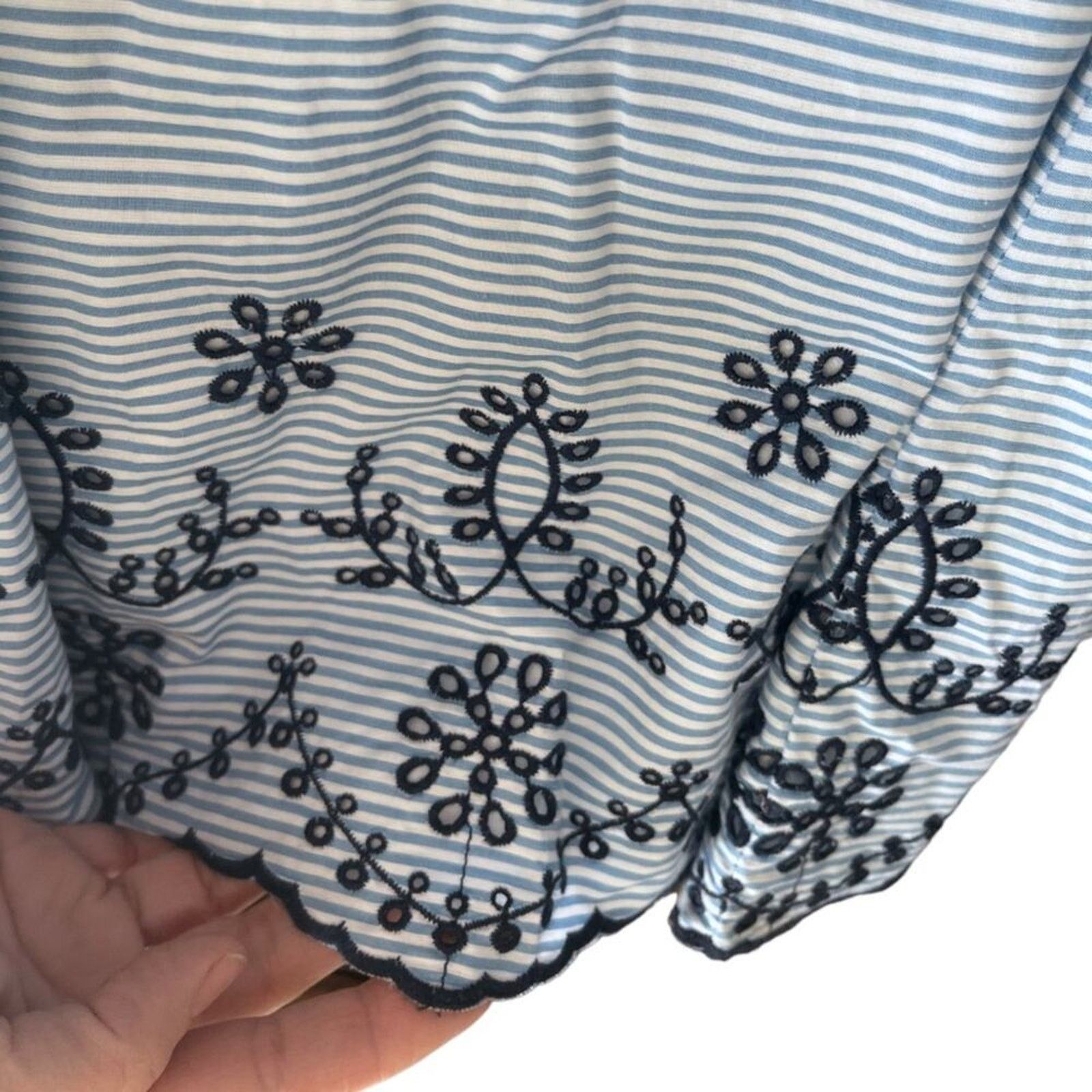 Tommy Hilfiger Tommy Hilfiger Ticking Striped Dress, Eyelet Embroidery Size S / US 4 / IT 40 - 5 Thumbnail