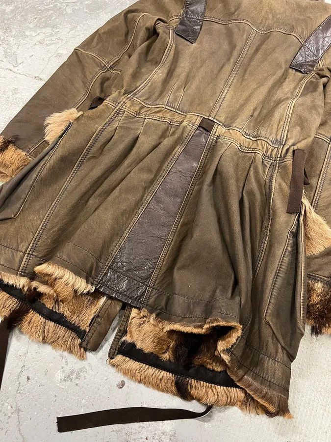 Designer × Marithe + Francois Girbaud × Vintage 2000s Marithé + François Girbaud Fur Brown Leather Jacket Size S / US 4 / IT 40 - 13 Thumbnail