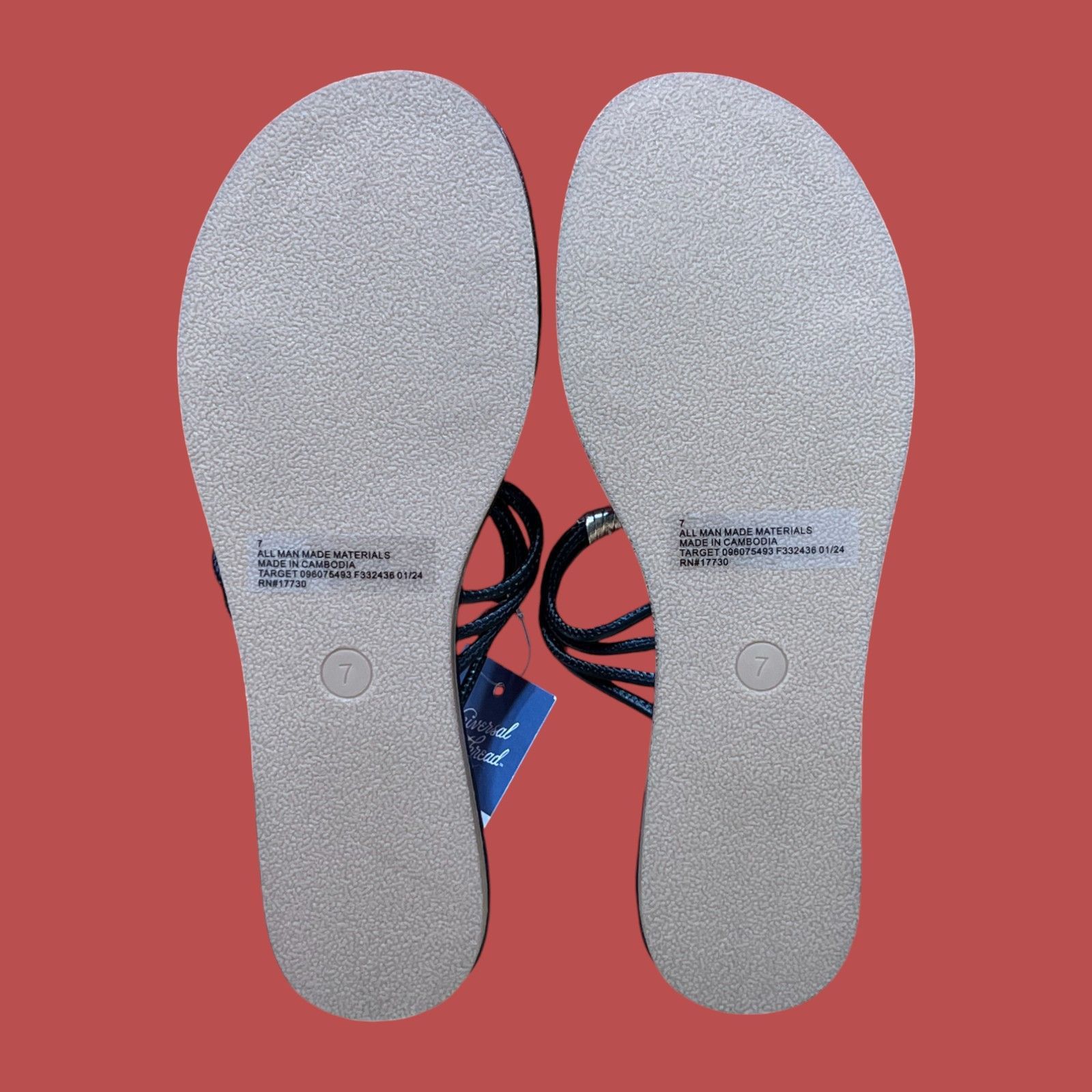 Other Universal Thread - Women's Aura Two Band Slide Sandals - Bla Size US 7 / IT 37 - 8 Thumbnail