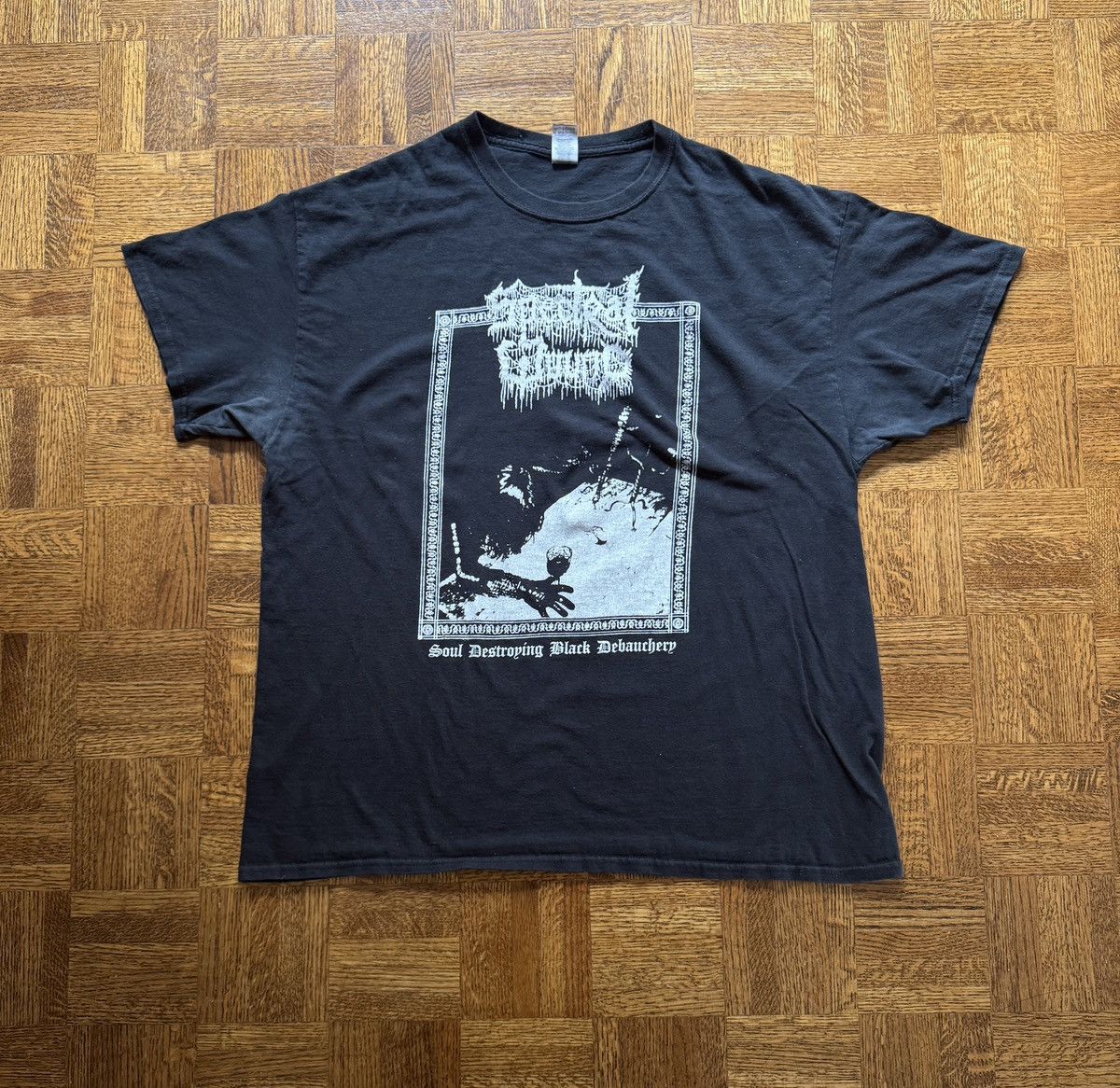 Vintage Spectral Wound Soul Destroying Black Debauchery Band Tee Size US XL / EU 56 / 4 - 1 Thumbnail