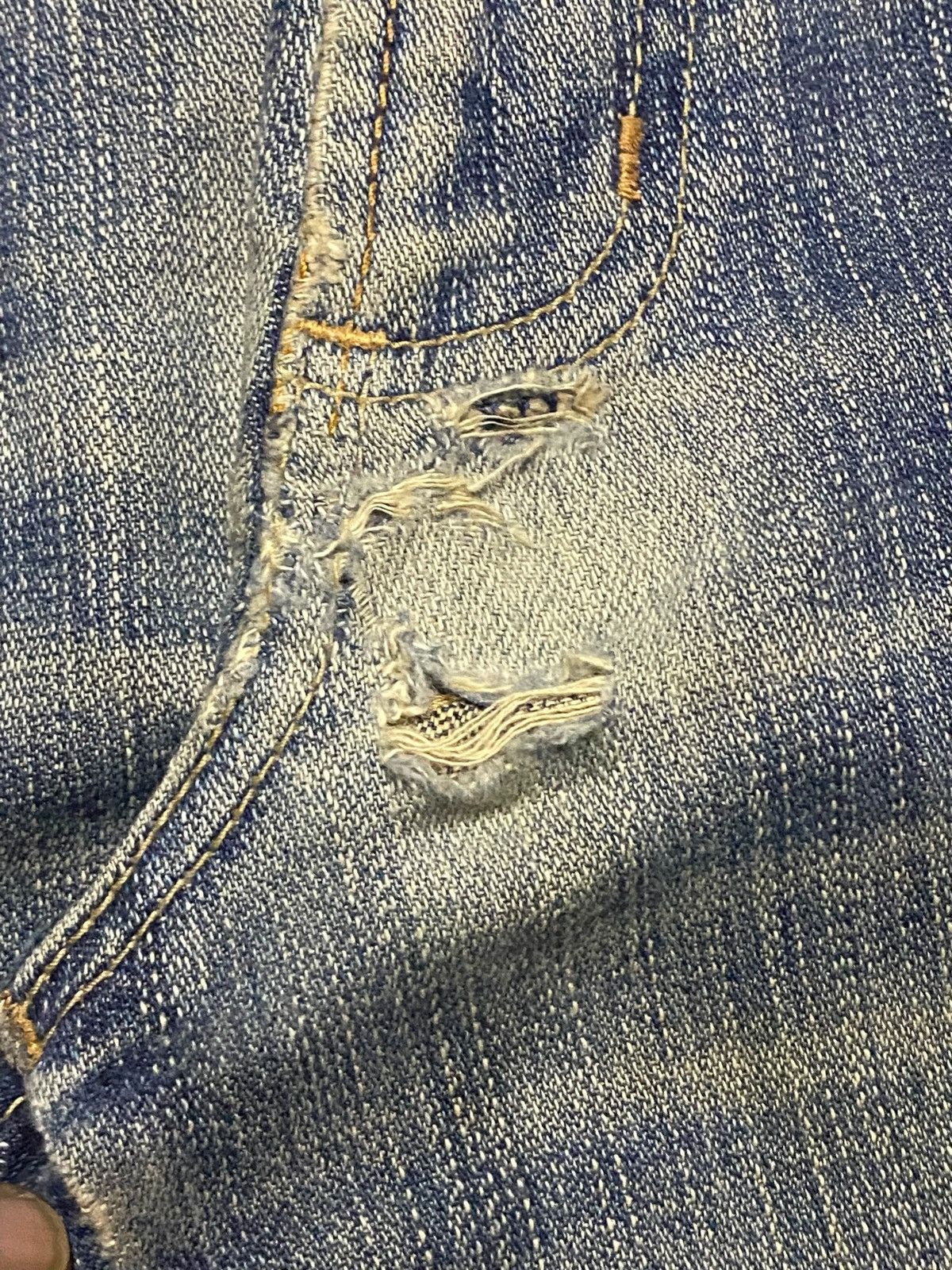 7 For All Mankind Vintage Japanese Brand C Seventeen Mud Wash Flare Jeans Size 31" - 10 Thumbnail