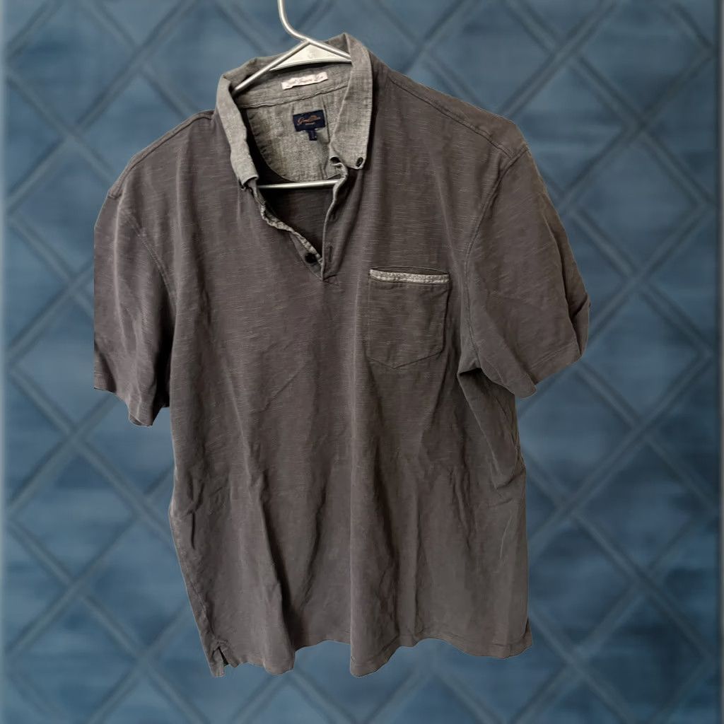 Vintage Goodman Polo Shirt Mens L Gray Cotton Polo Shirt Casual Golf Club Shirt Size US L / EU 52-54 / 3 - 1 Thumbnail