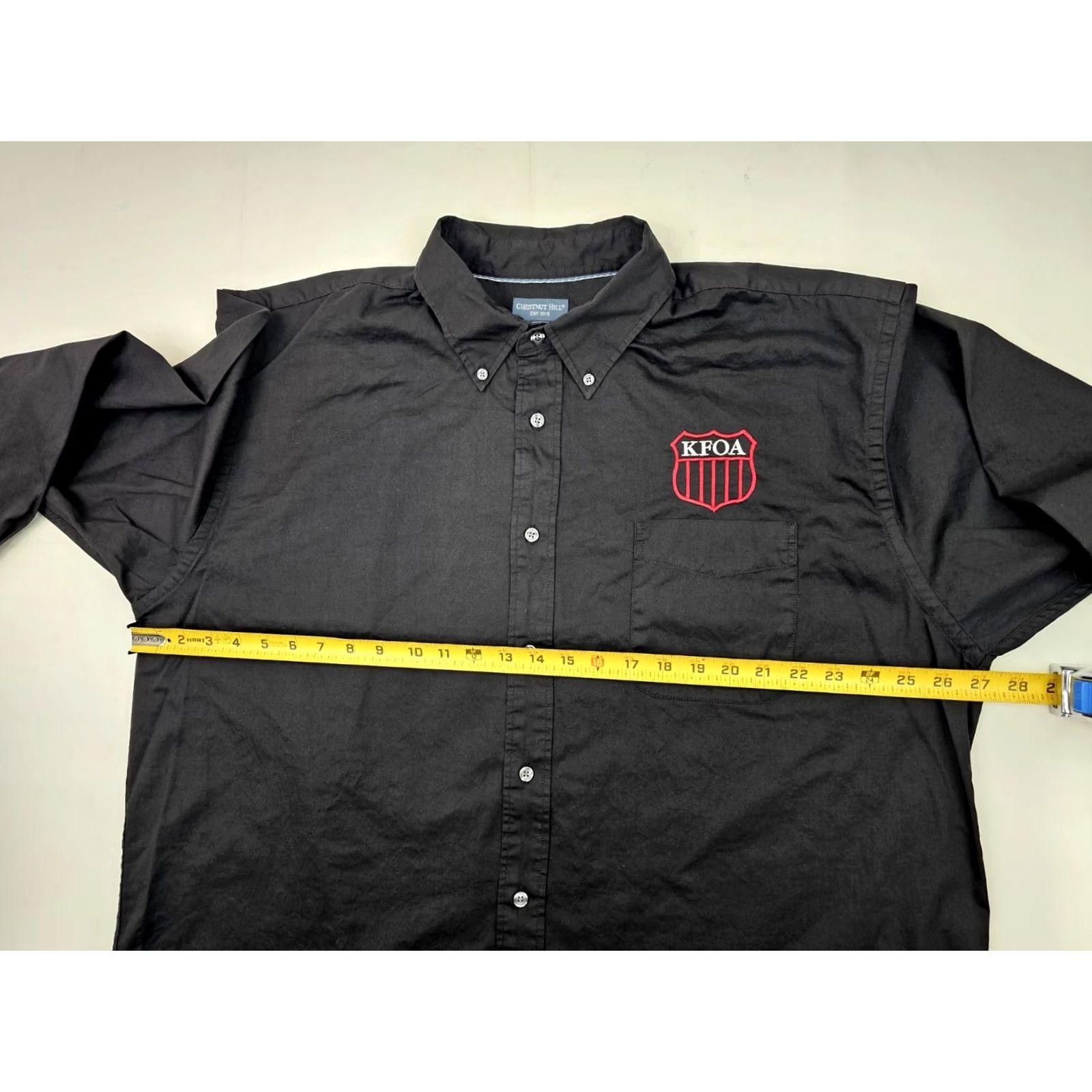 Vintage Chestnut Hill Black Button Polo Shirt Men 2XL Embroidered KFOA Football Officials Shirt EUC Size US XXL / EU 58 / 5 - 5 Thumbnail