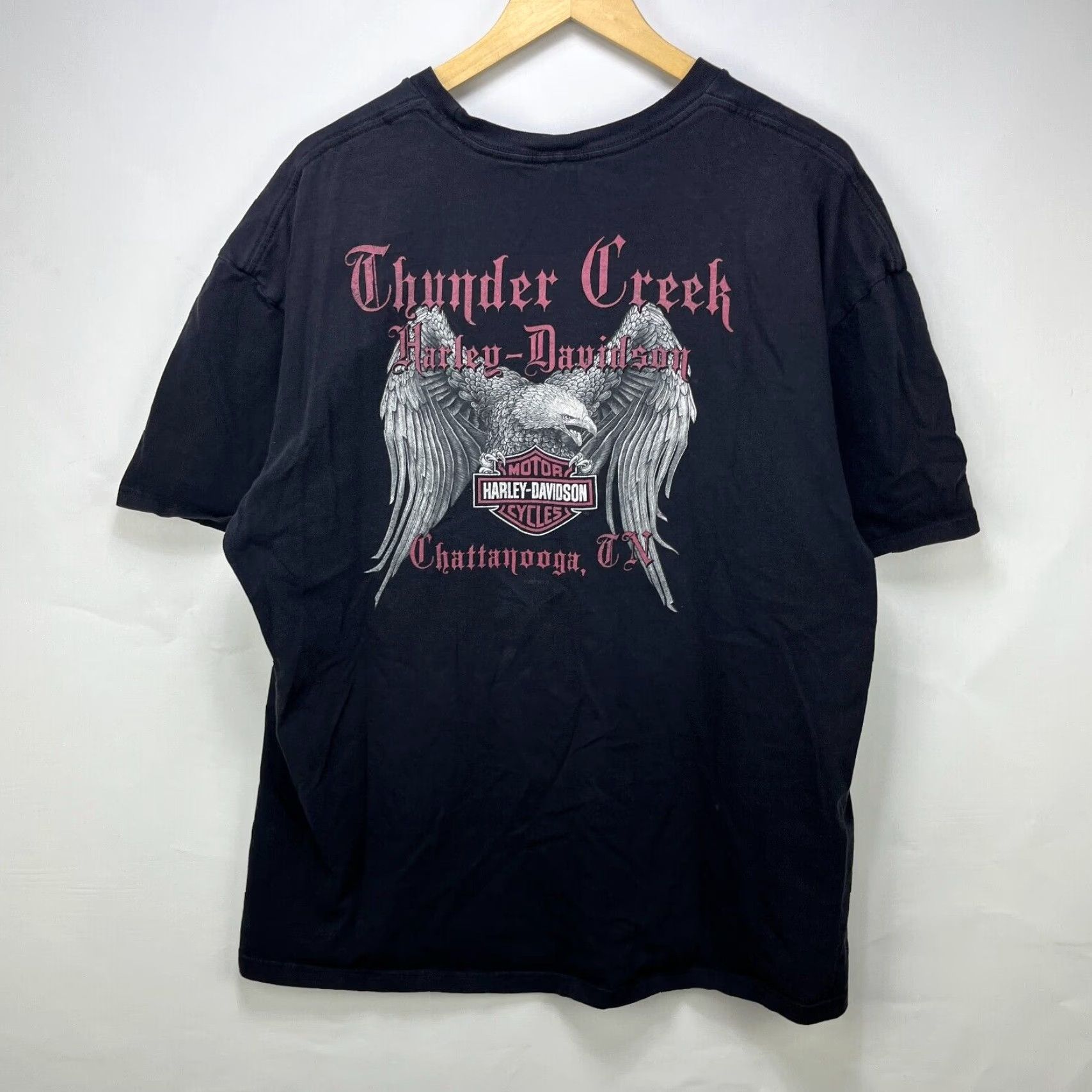Harley Davidson VINTAGE Harley-Davidson Eagle Wings Goth T-Shirt 2XL Sun Faded Size US XXL / EU 58 / 5 - 2 Thumbnail