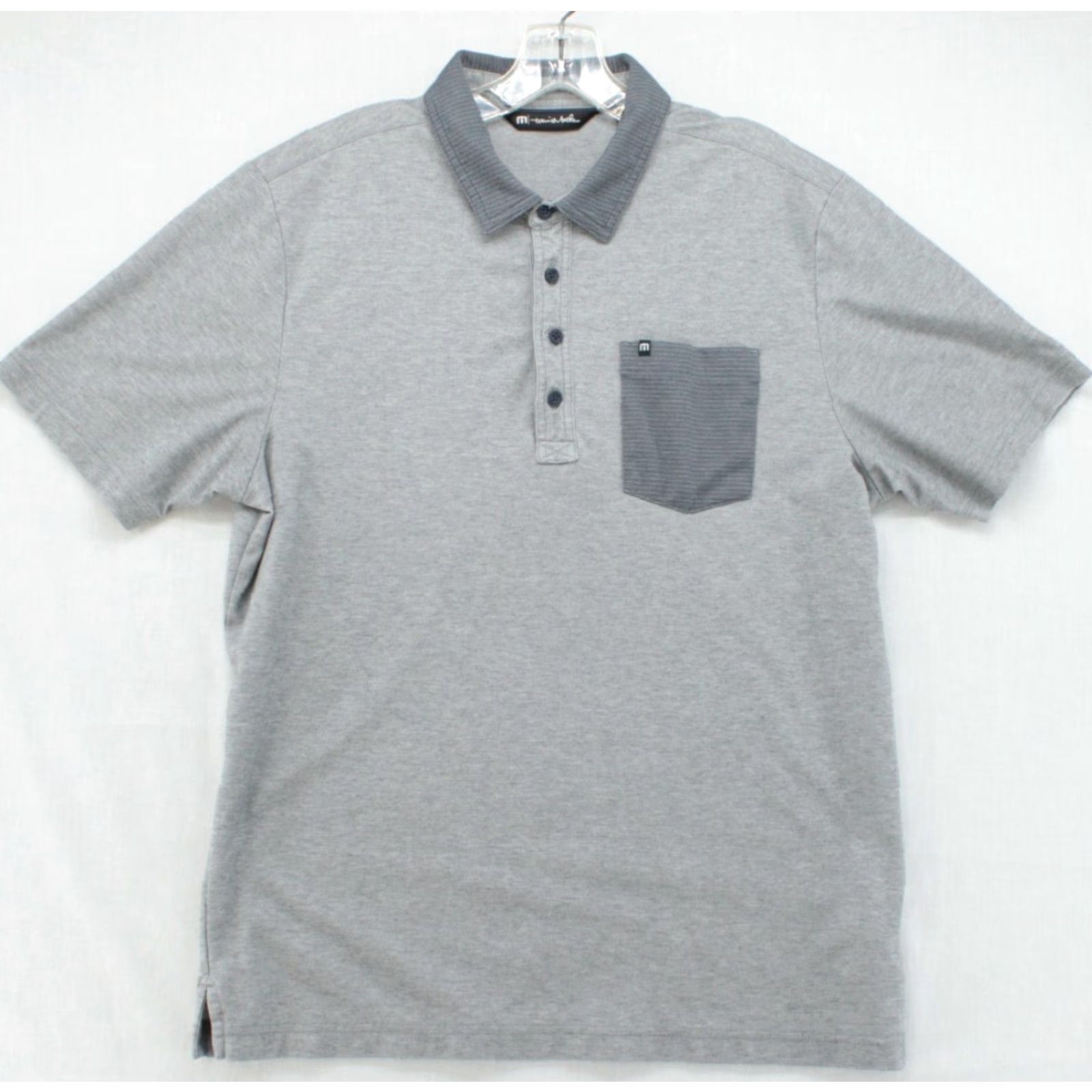 TravisMathew Travis Mathew Polo Shirt Men's L Gray 4 Button Golf Casual Short Sleeve Shirt Polo Gray Men Regular Clothing Size US L / EU 52-54 / 3 - 2 Thumbnail