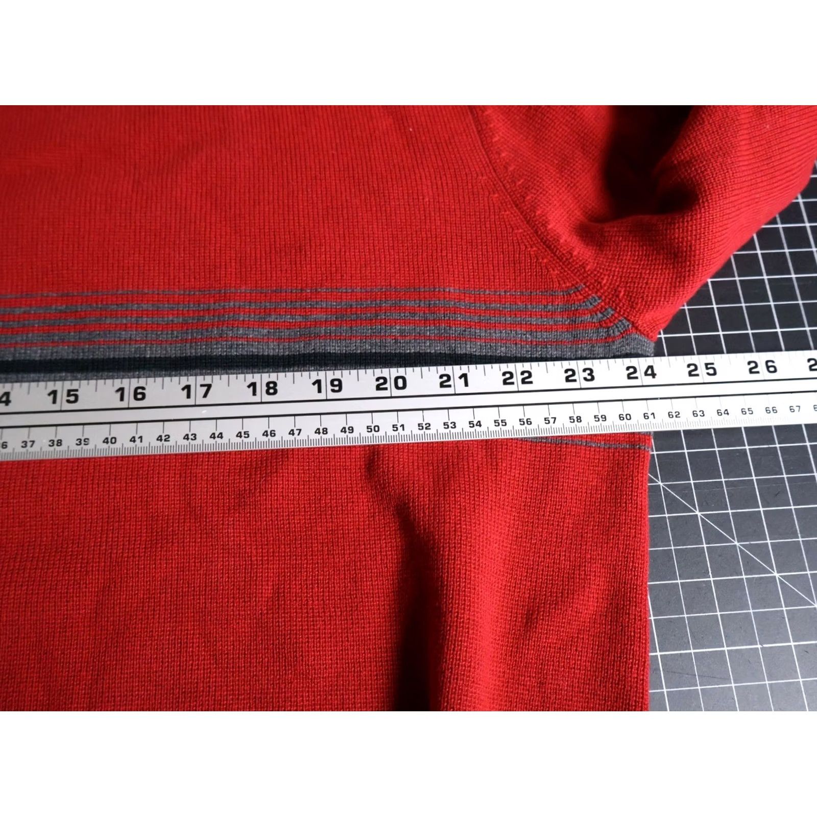 Cherokee VINTAGE Cherokee Sweater Men XL Red Striped 100% Cotton Knit Crewneck VTG Pullover Size US XL / EU 56 / 4 - 5 Thumbnail
