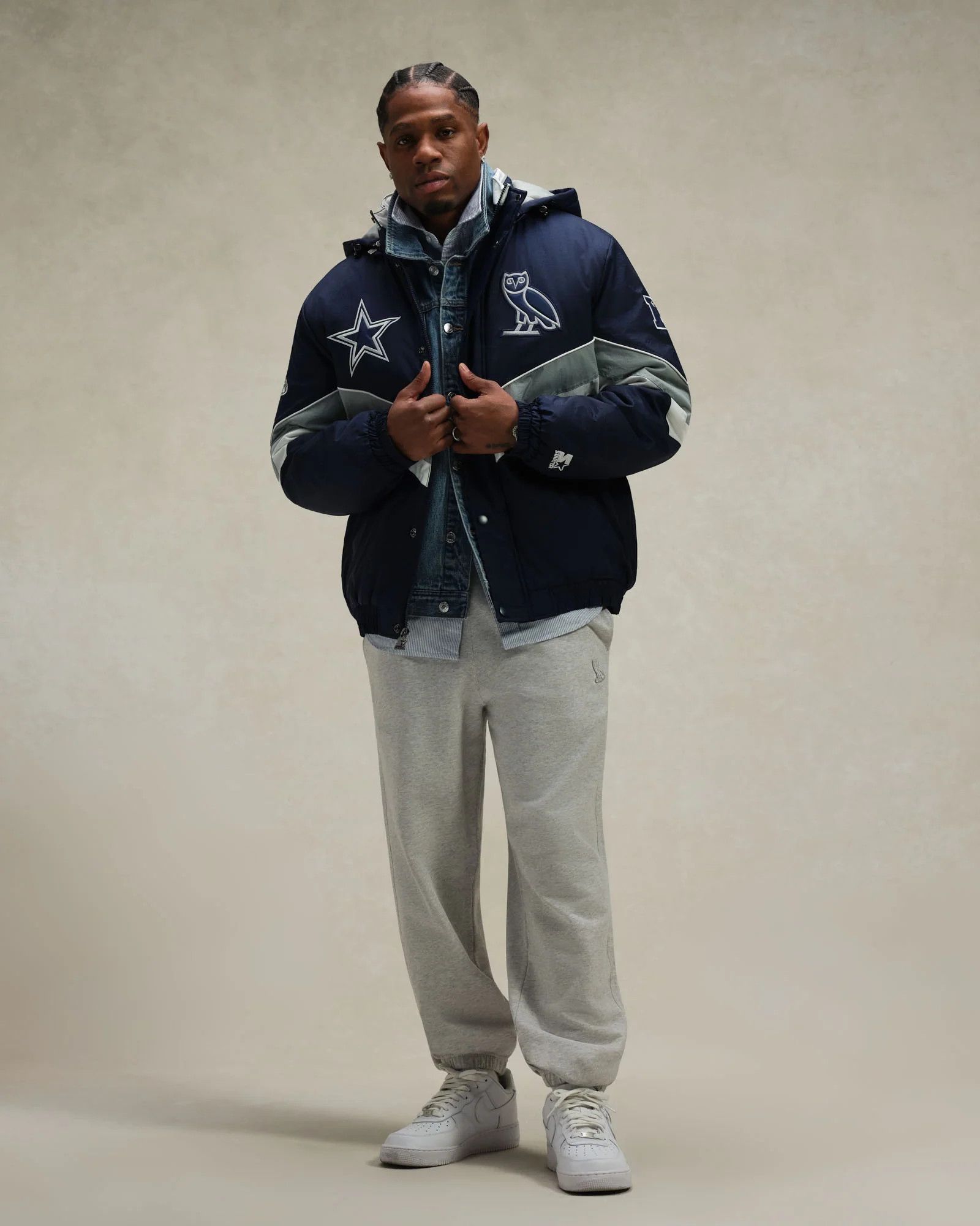 Drake OVO x NFL DALLAS COWBOYS STARTER® SIDELINE PUFFER JACKET Size US XXL / EU 58 / 5 - 3 Thumbnail