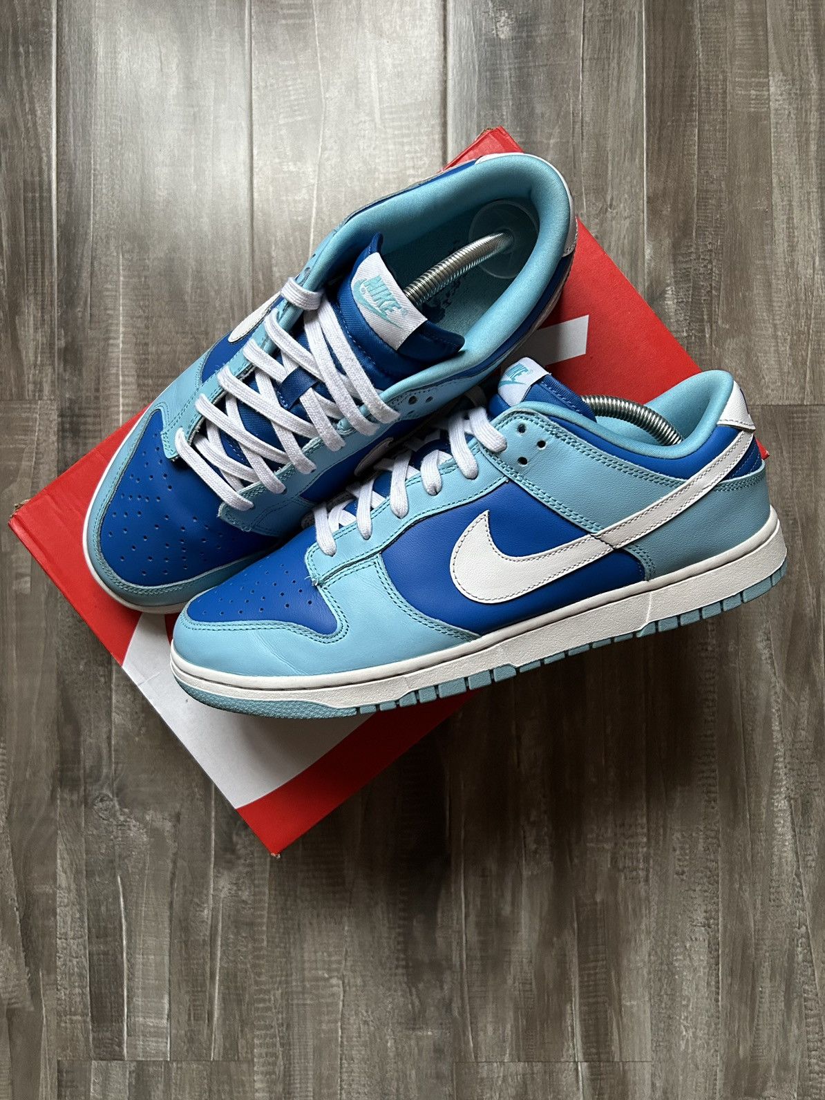 image of Nike Dunk Low Retro Qs “Argon” Shoes in Blue, Men's (Size 10)