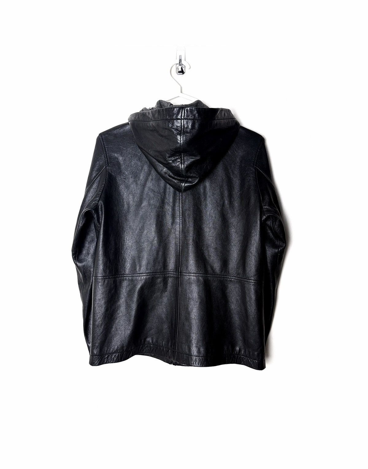 Gap GAP Lamb Leather Hooded Jacket Size US M / EU 48-50 / 2 - 3 Thumbnail