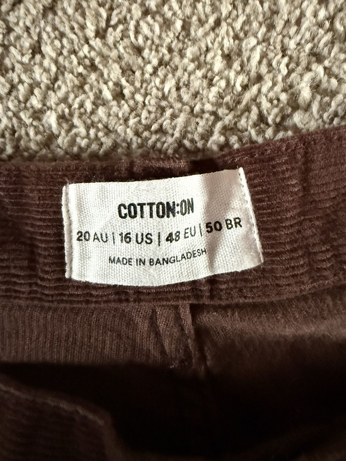 Cotton On CORD STRAIGHT JEAN Size US 26 / EU 42 - 6 Thumbnail