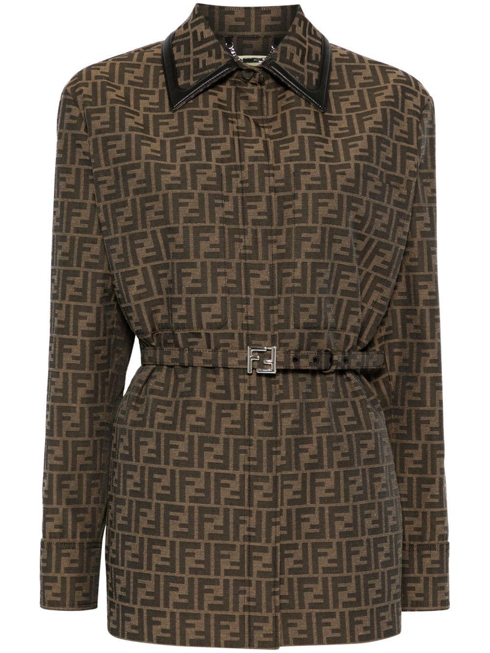 Fendi CANVAS SINGLE-BREASTED JACKET Size S / US 4 / IT 40 - 1 Thumbnail