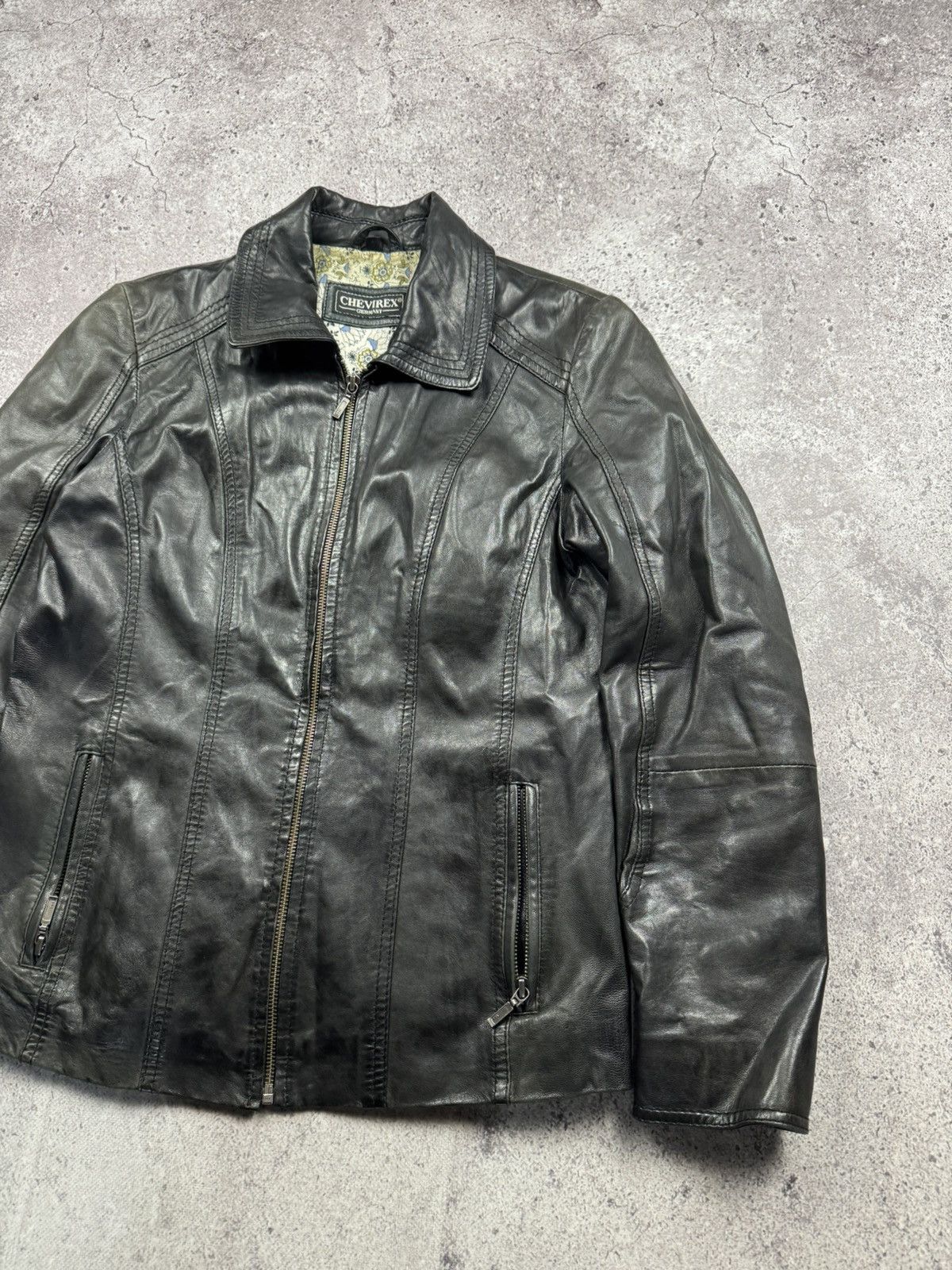 Japanese Brand FADED CROPPED AVANT GARDE LEATHER JACKET OWENS STYLE Y2K Size US S / EU 44-46 / 1 - 3 Thumbnail