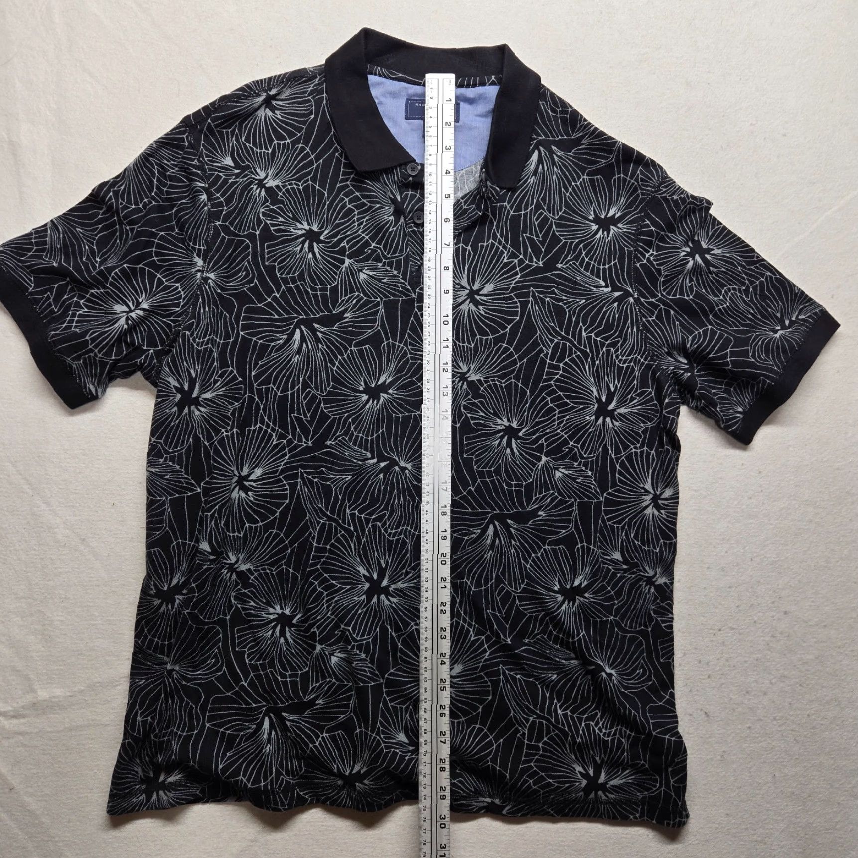 Vintage Saddlebred Polo Shirt Short Sleeve Adult Men XL Black Floral Hawaiian 90s? Size US XL / EU 56 / 4 - 6 Thumbnail