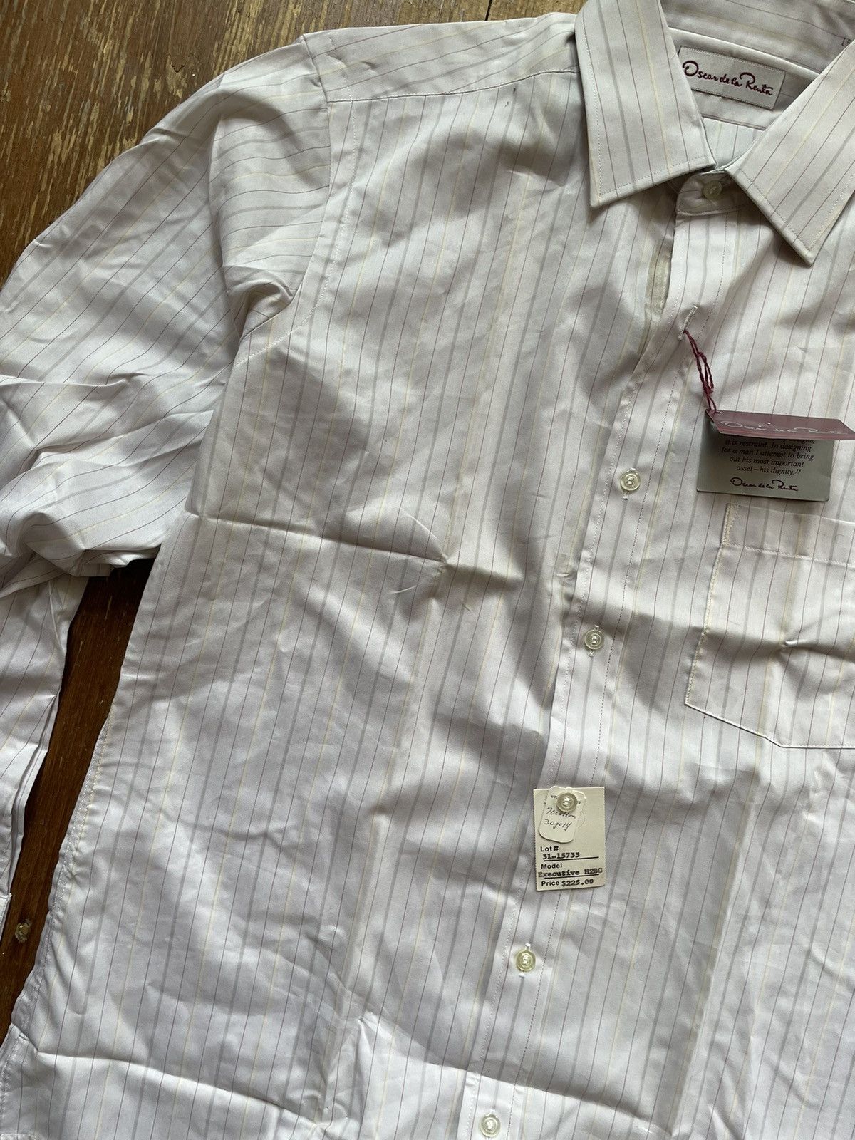 Oscar De La Renta × Vintage Vintage dead stock Oscar de la renta button up custom stripe Size US L / EU 52-54 / 3 - 8 Thumbnail