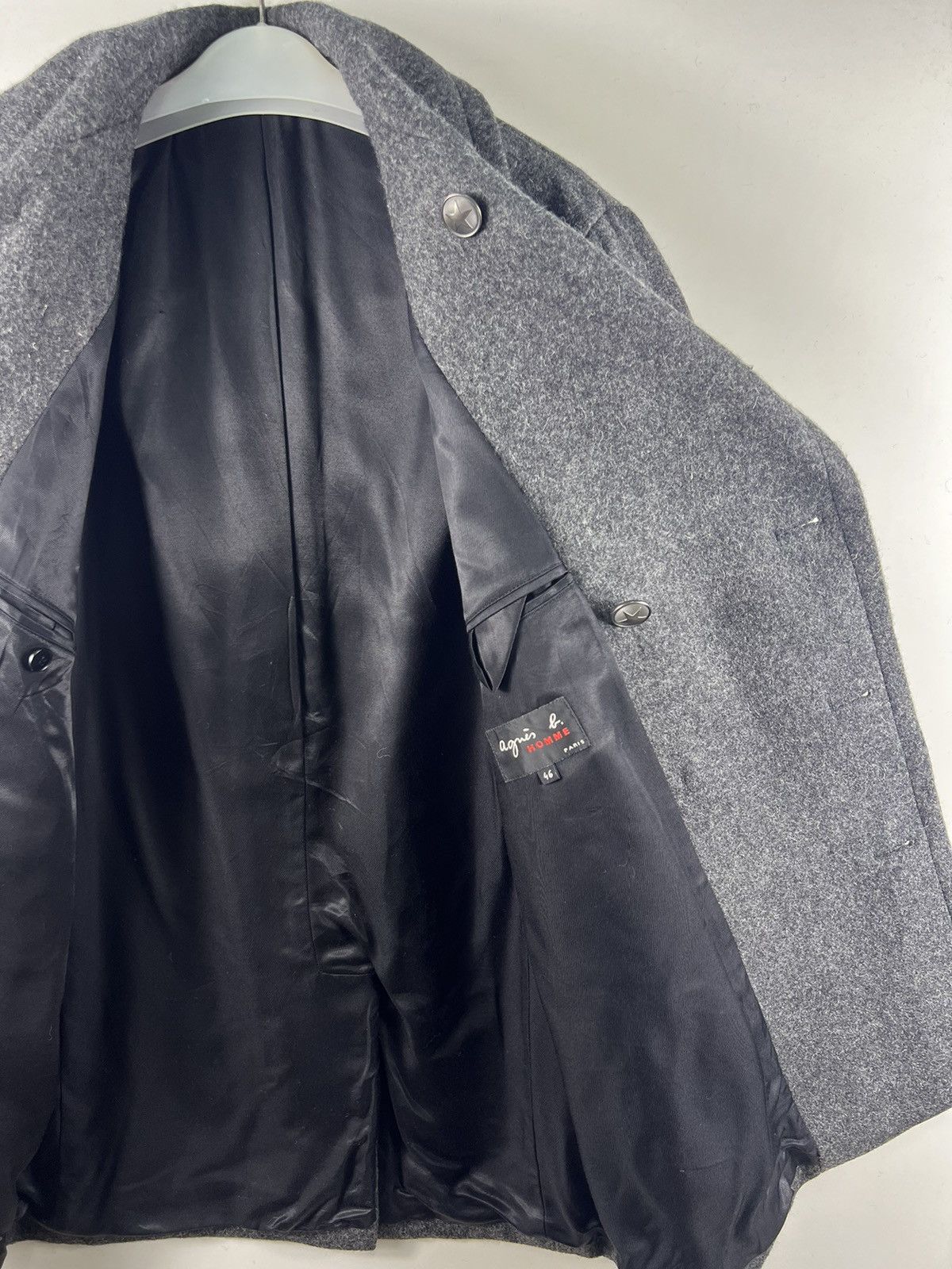 agnes b. 🔥 Agnes B PeaCoat military style wool heavy Jacket - 46 Size US S / EU 44-46 / 1 - 8 Thumbnail