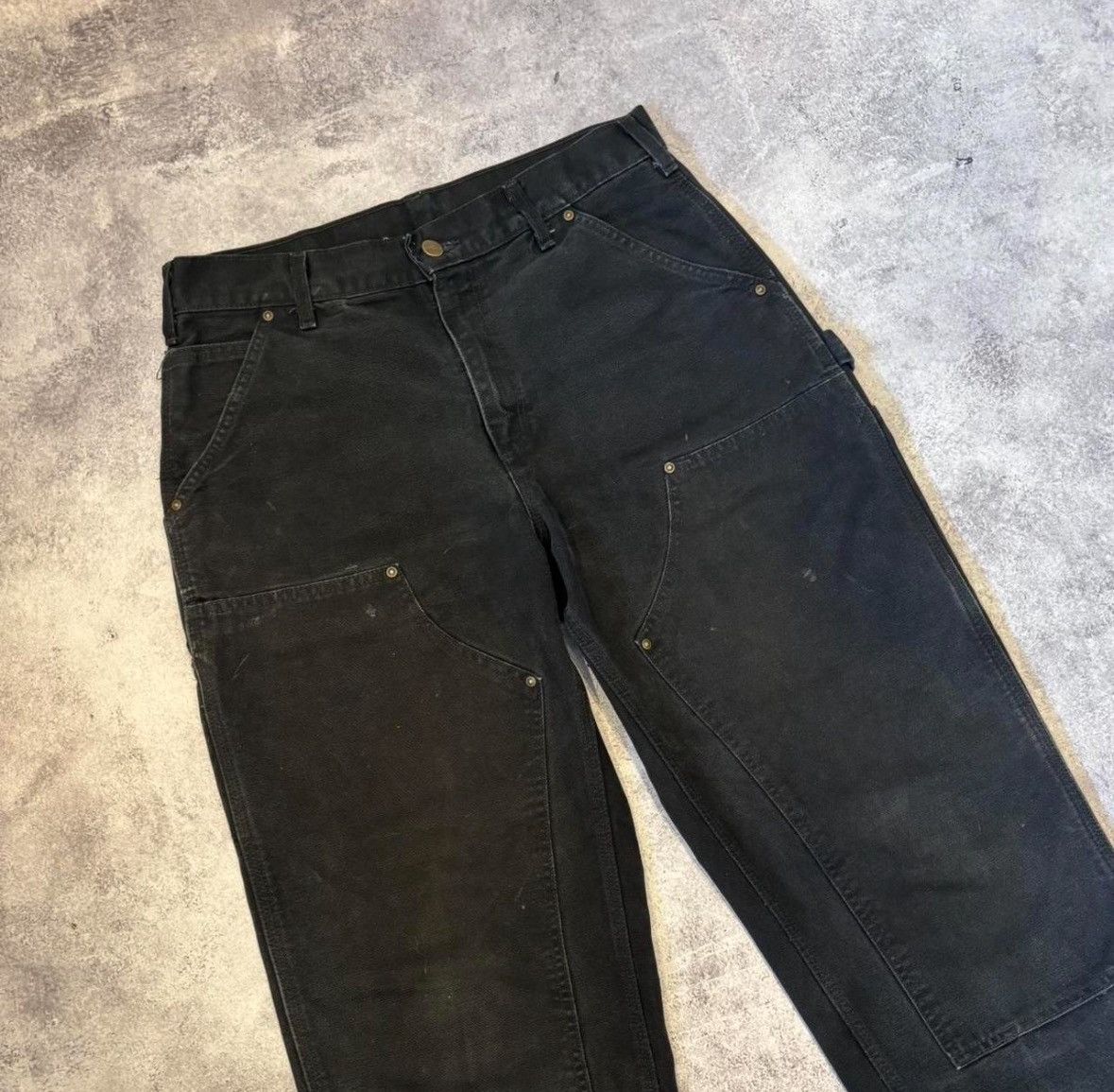 Carhartt Vintage Carharrt B136 BLK baggy double-knee carpenter pants Size US 30 / EU 46 - 6 Thumbnail