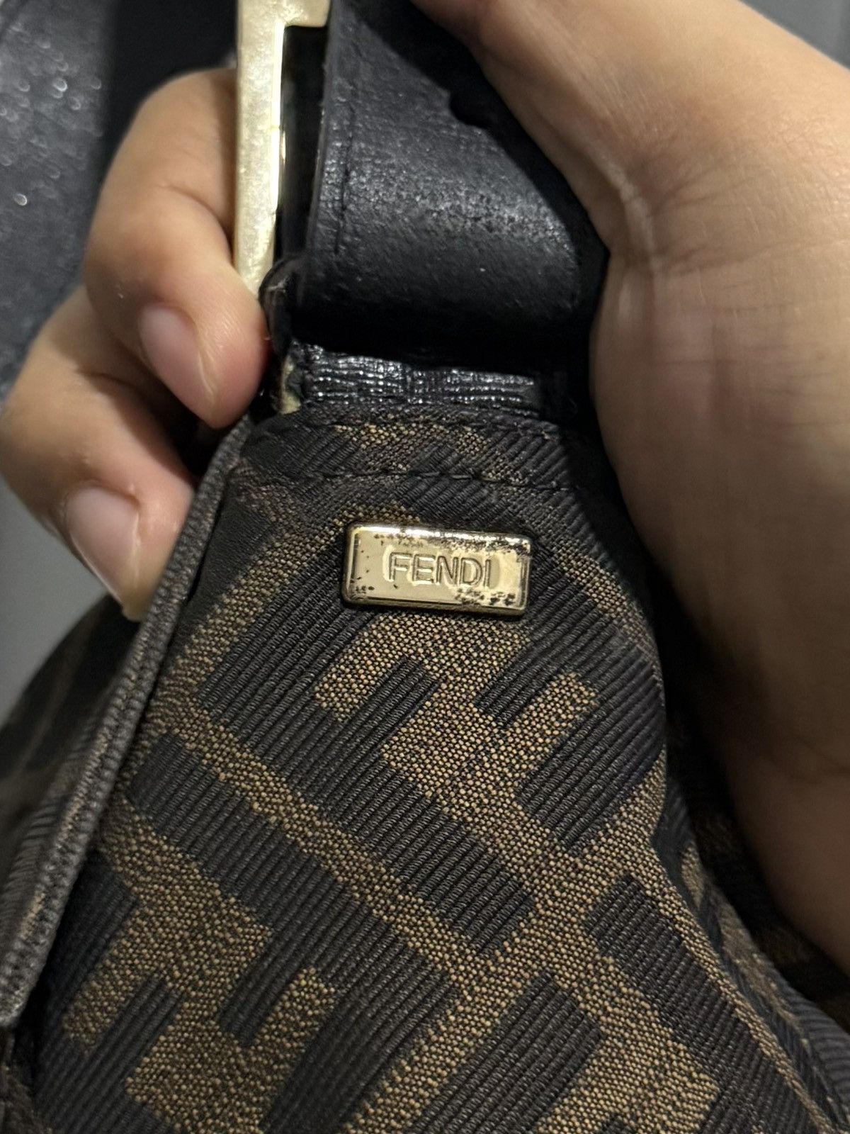 Fendi Vintage Fendi Zucca Large Monogram Shoulder Baguette Bag Size ONE SIZE - 10 Thumbnail