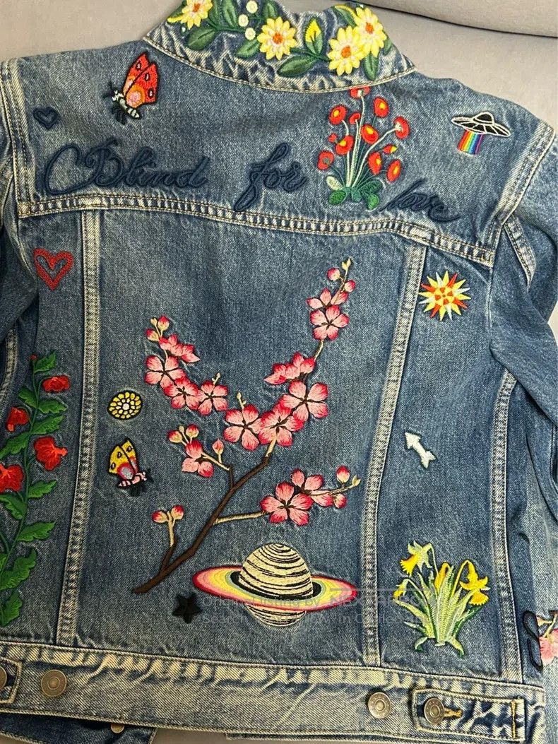 Gucci Gucci Embroidered denim jacket Size S / US 4 / IT 40 - 2 Thumbnail