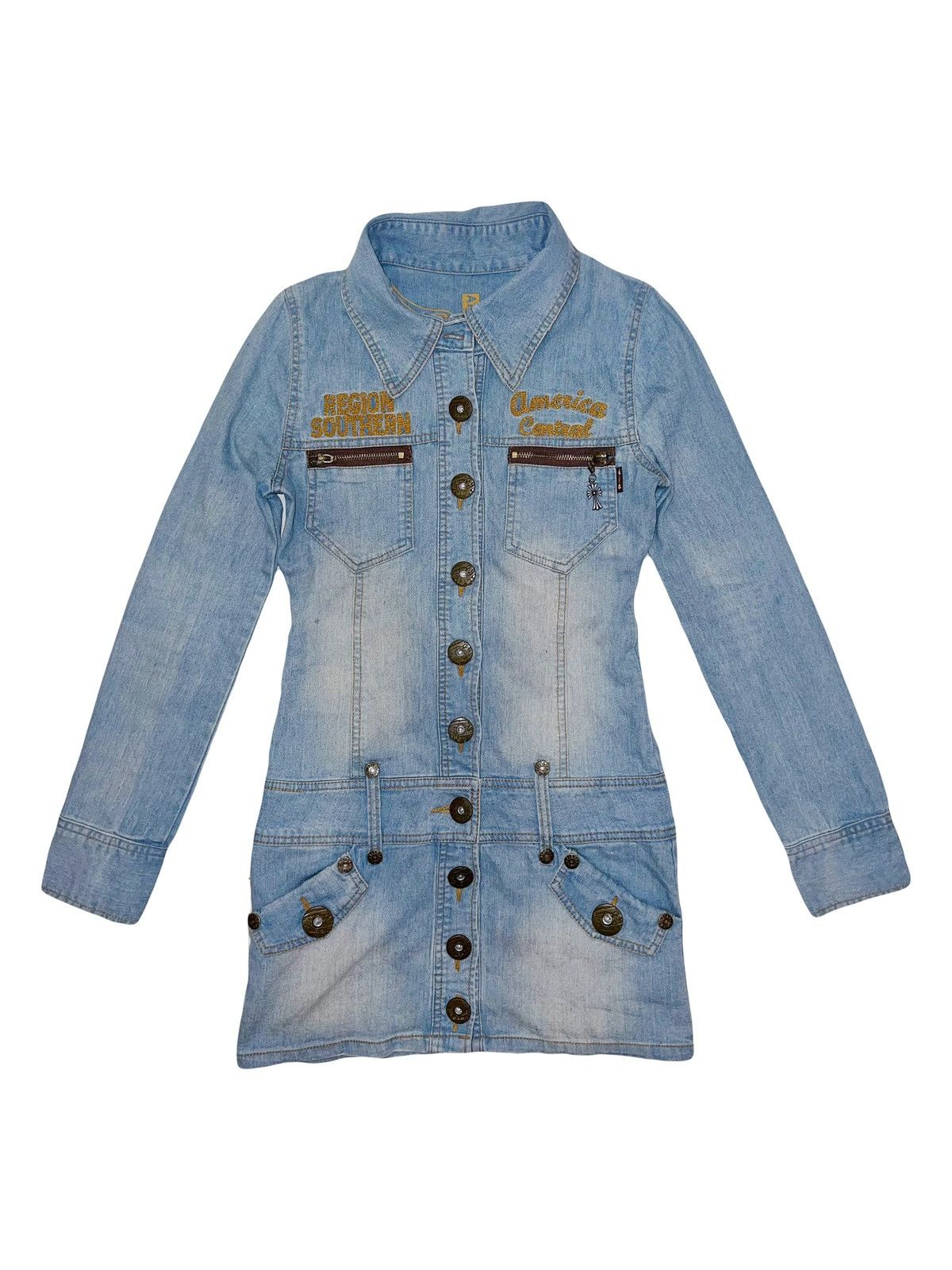 Japanese Brand RARE D.i.a. denim mini dress 💖💙 Size ONE SIZE - 1 Thumbnail