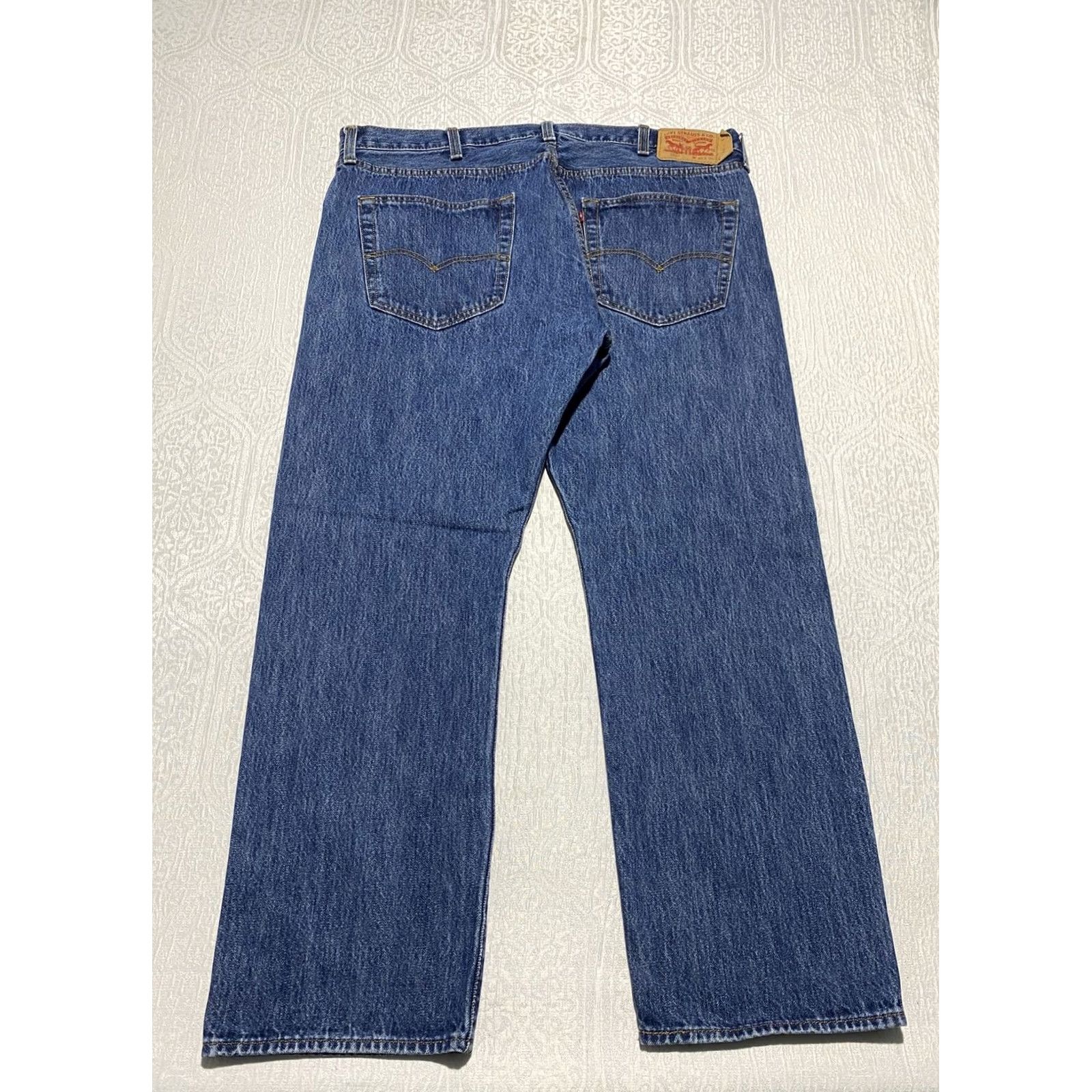 Levi's Levi's 501 Jeans Mens 40x30 Blue Denim Straight Leg Button Fly Classic Size US 40 / EU 56 - 2 Thumbnail
