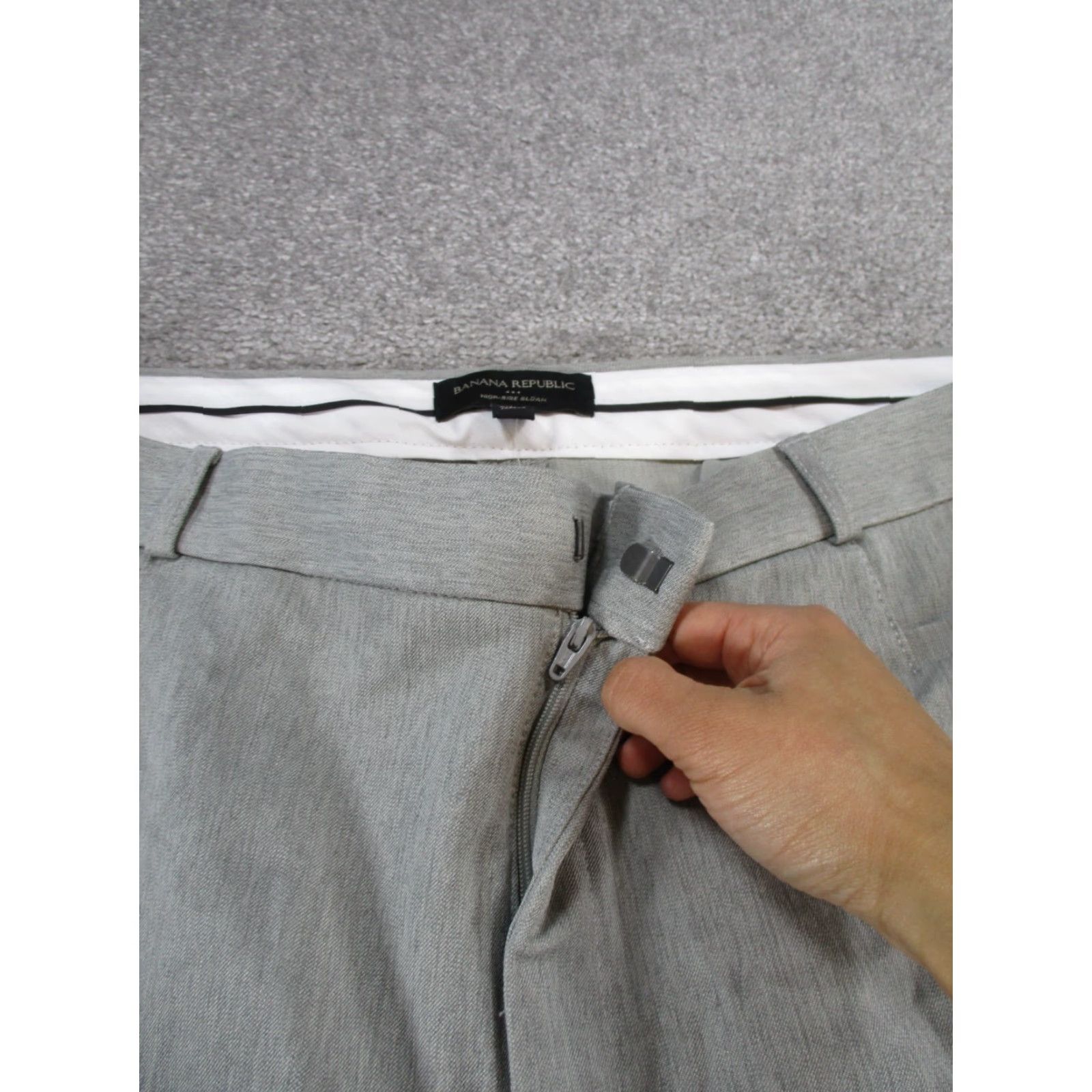 Banana Republic VINTAGE Banana Republic Pants Womens 20 High Rise Sloan Gray Slim Fit NEW Size 42" / US 20 - 3 Thumbnail