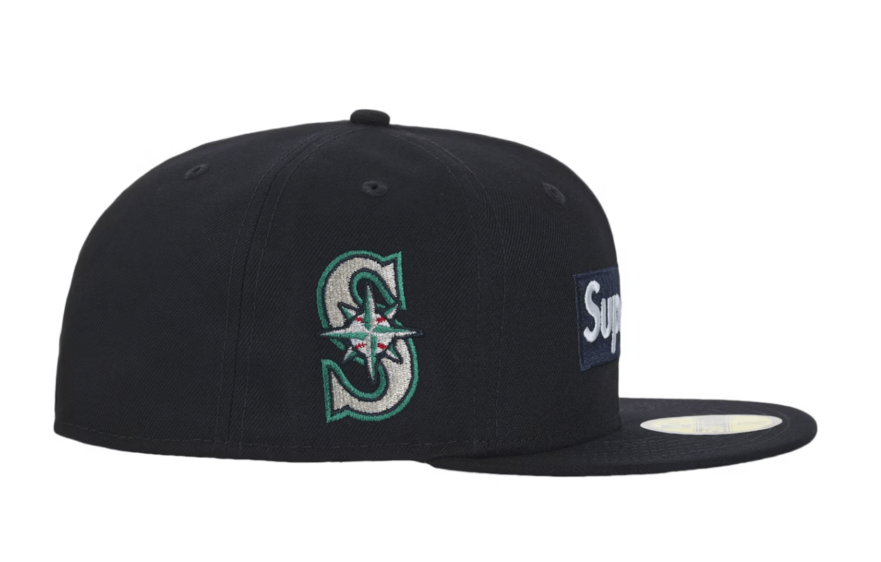 Supreme Supreme MLB Teams Box Logo New Era 59Fifty Cap Navy 7 1/2 Size ONE SIZE - 2 Thumbnail