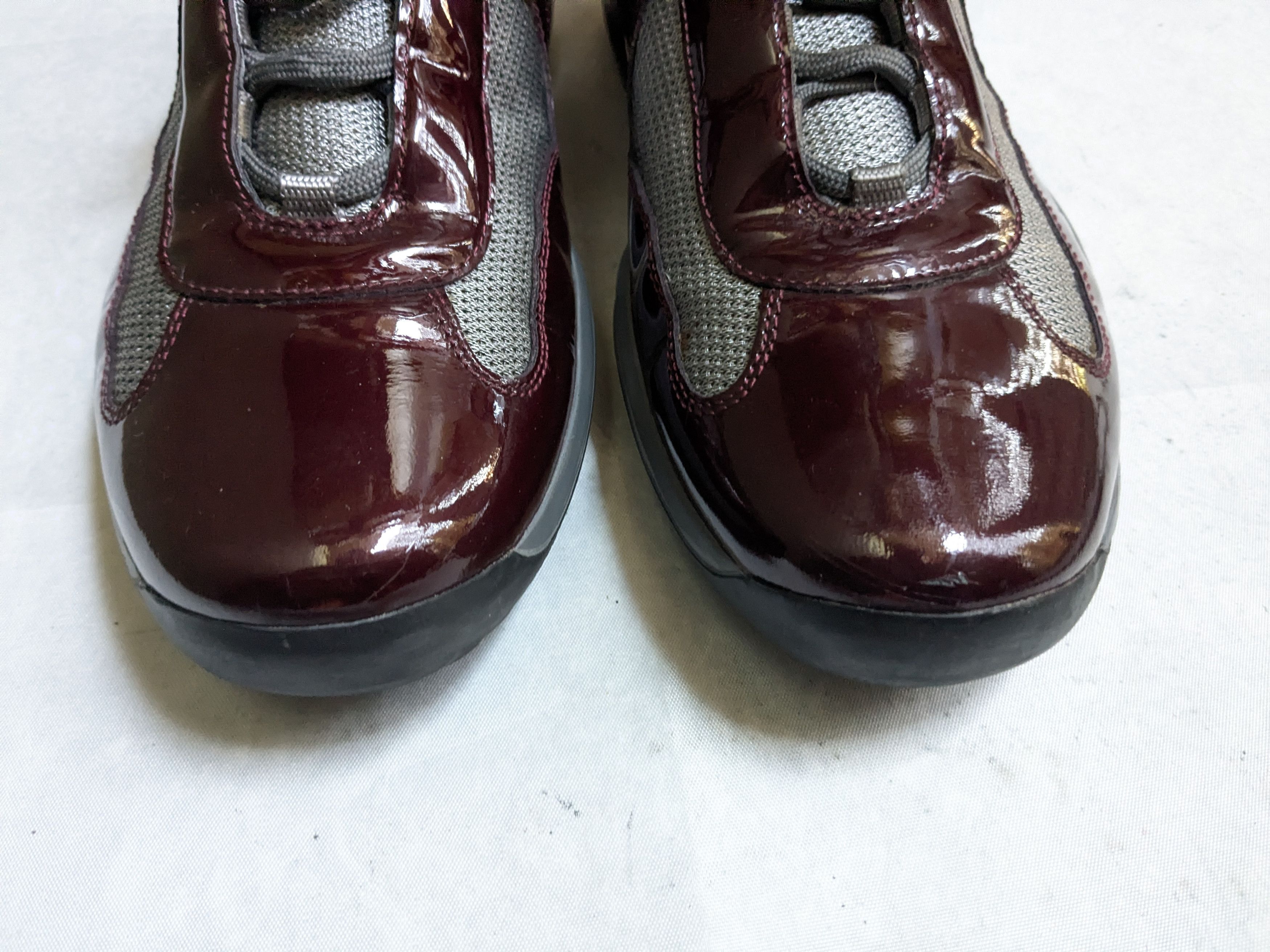 Prada Prada America's Cup Sneakers Burgundy Patent Leather 10.5 Size US 10.5 / EU 43-44 - 4 Thumbnail