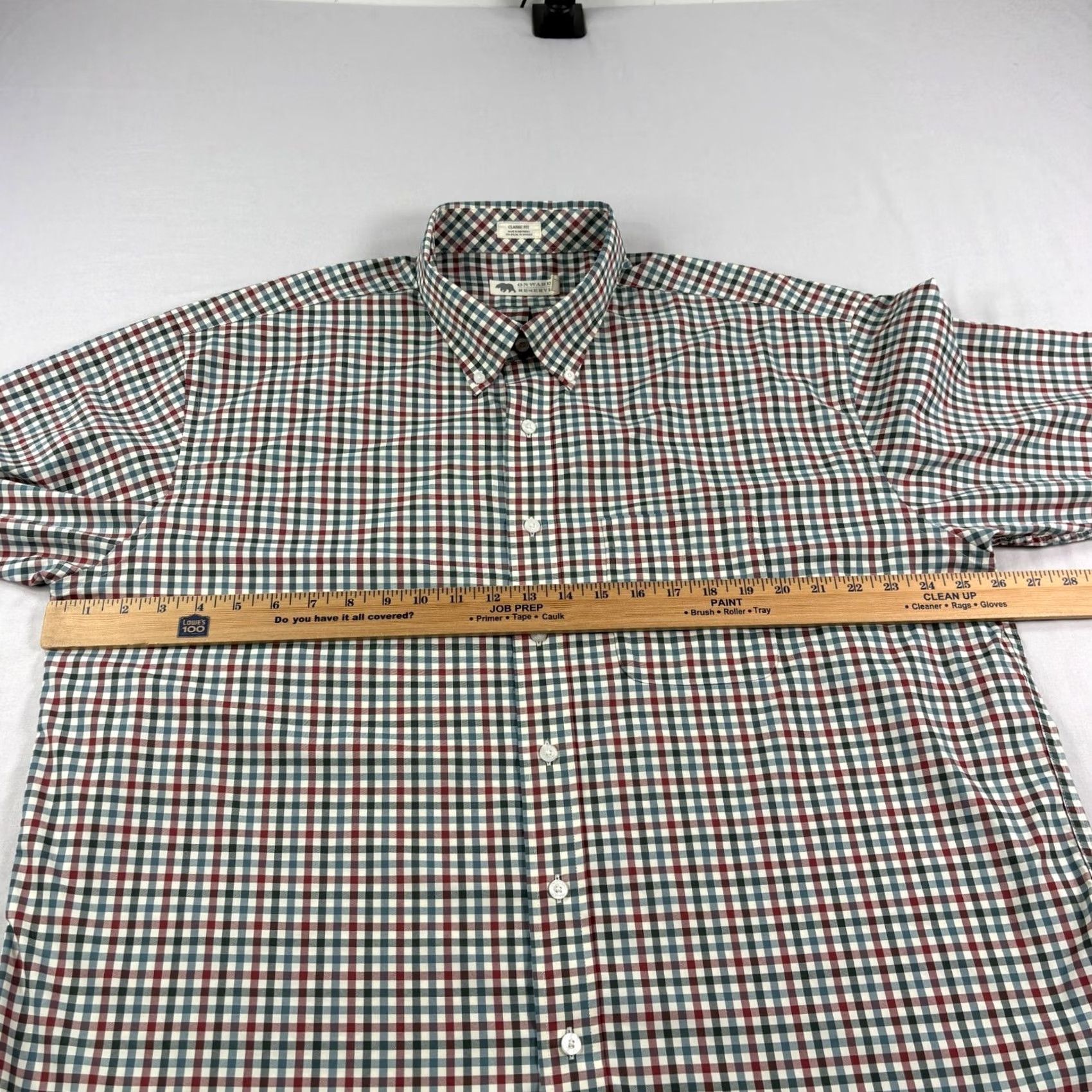 Vintage Onward Reserve Shirt Mens 2XL Plaid Button-Up Stretch Nylon Casual Size US XXL / EU 58 / 5 - 5 Thumbnail