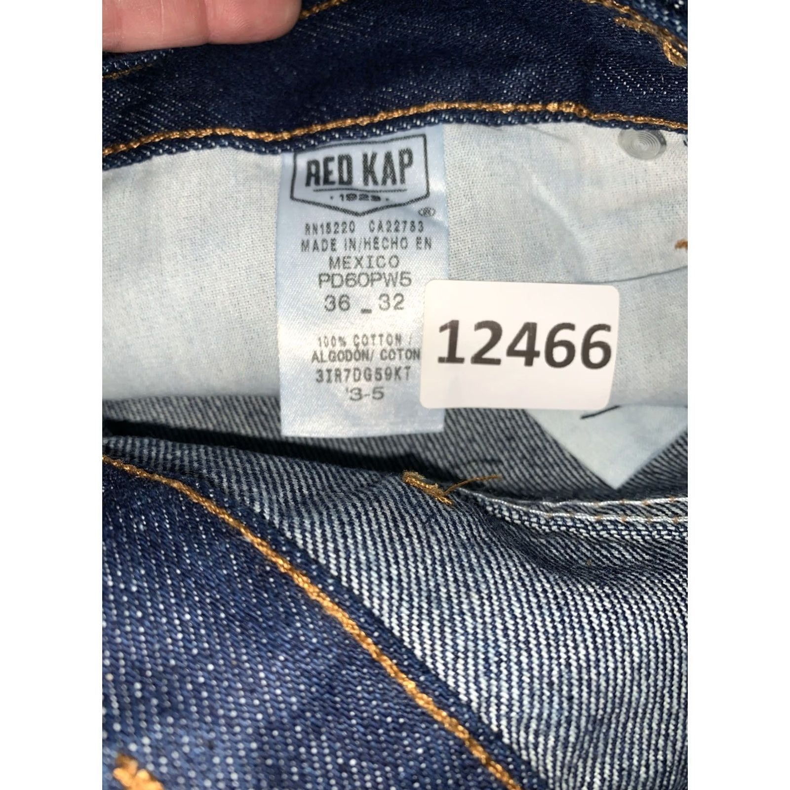 Red Kap Red Kap Jeans Denim Blue 36x32 100% Cotton Straight Leg Regular Mens Blue Jeans 36 Regular Inseam 32 Cotton Denim Solid Zip Mid Wash Mens Size US 36 / EU 52 - 6 Thumbnail