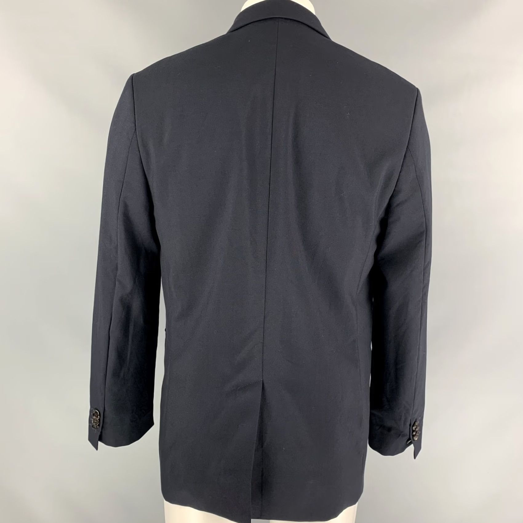 Marni MARNI Sport Coat Navy Wool Notch Lapel 40 Mens Regular Size 40 Italy Shirt Jacket Coat Boutique Size US XXS / EU 40 - 4 Thumbnail