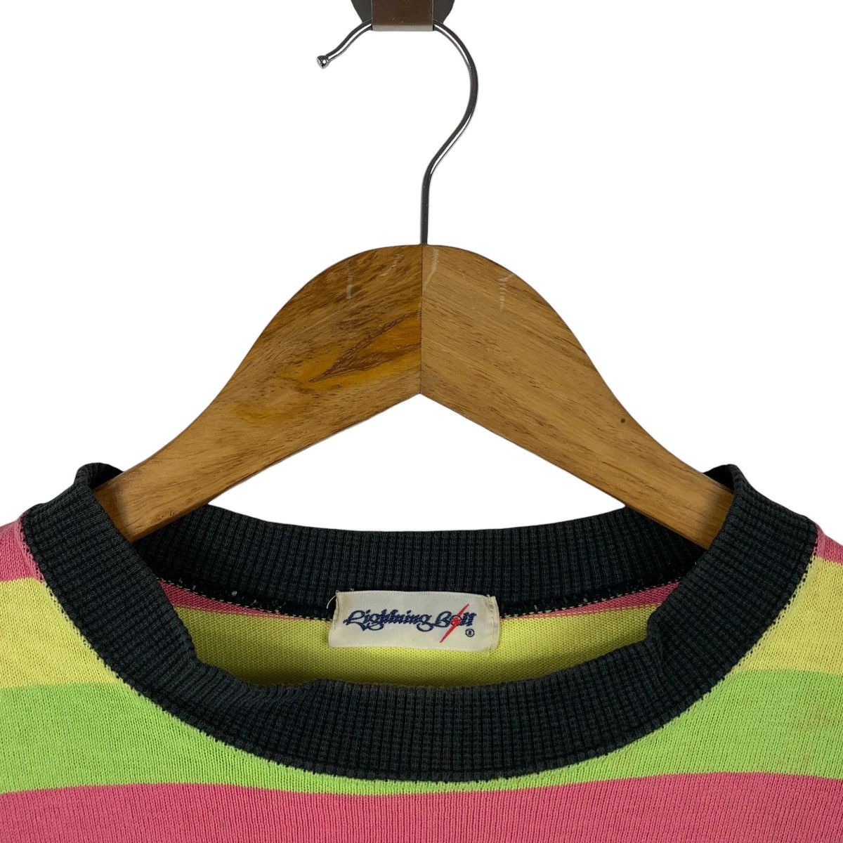Other Vintage 90s LIGHTNING BOLT stripe log sleeve tee Size US M / EU 48-50 / 2 - 5 Thumbnail