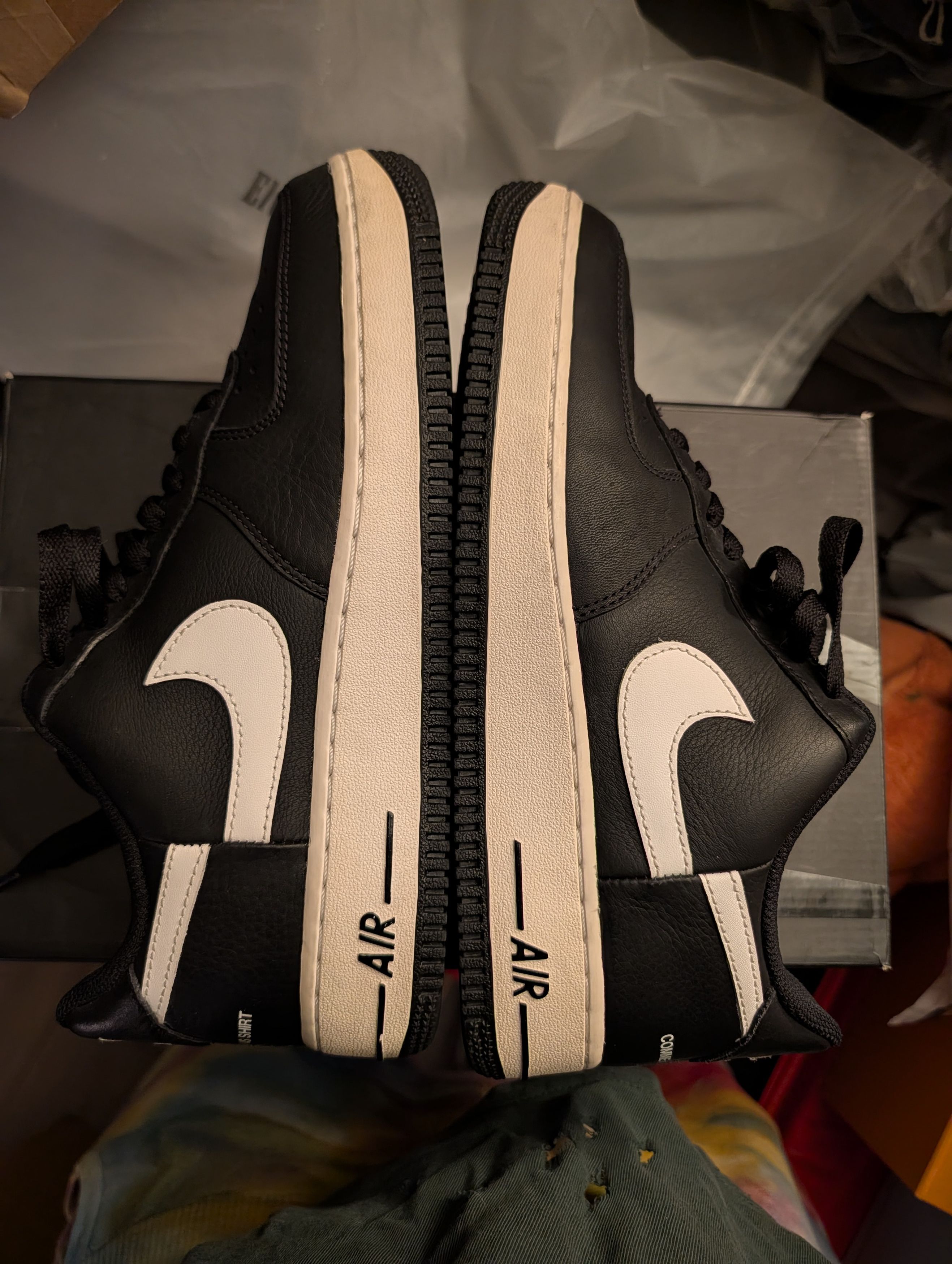 Comme des Garcons SHIRT × Nike × Supreme Nike Air Force 1 Supreme Comme des Garcons Shirt Split 8.5 Size US 8.5 / EU 41-42 - 8 Thumbnail