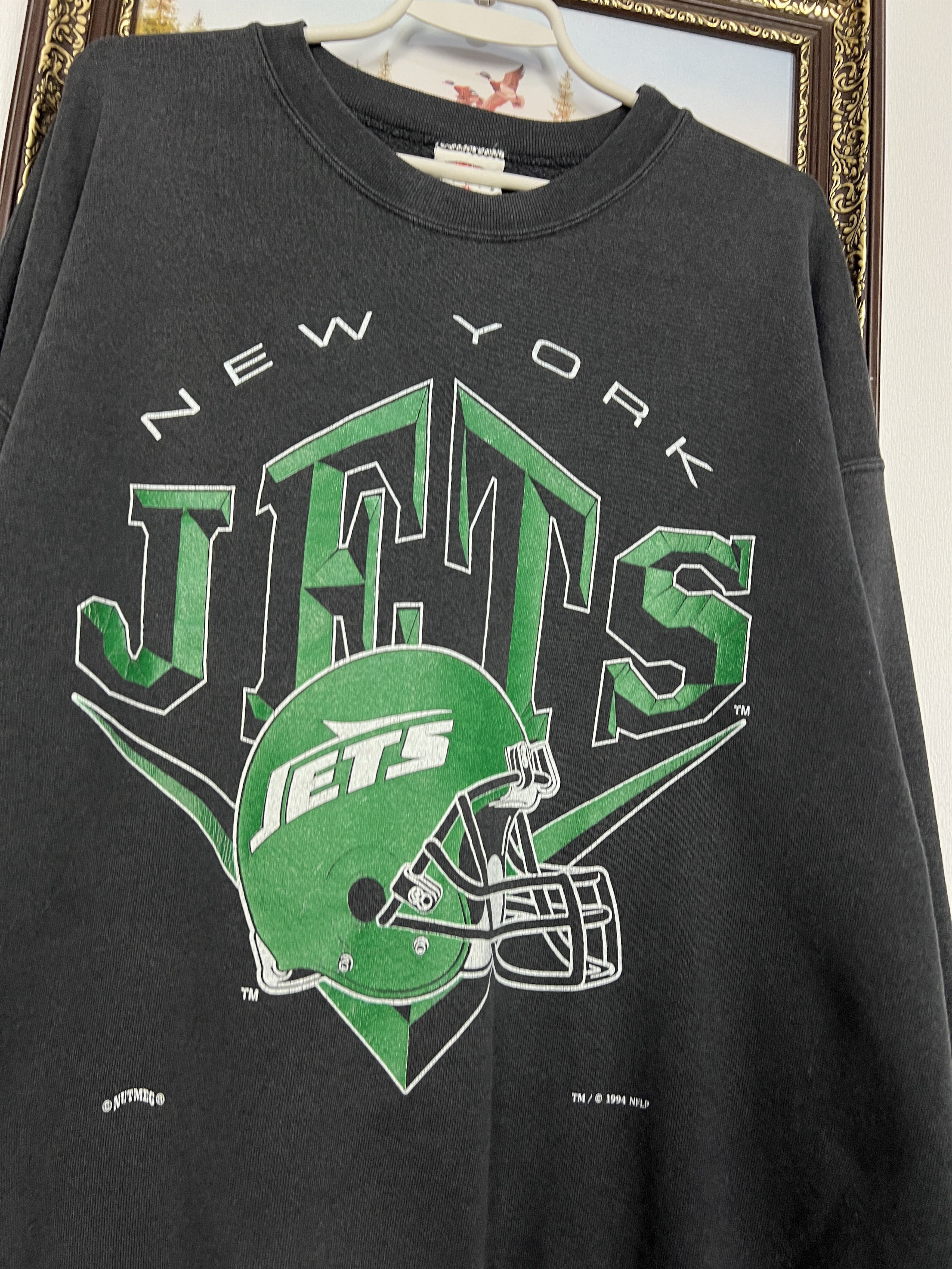 Nutmeg New York Jets NFL Sweatshirt Over Print Big Logo Crewneck Size US XL / EU 56 / 4 - 2 Thumbnail