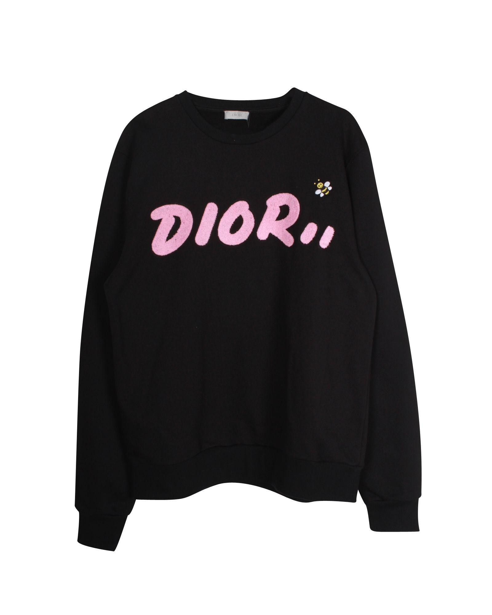 image of Dior Iconic Collaboration Crewneck Sweatshirt in Black, Men's (Size XL)